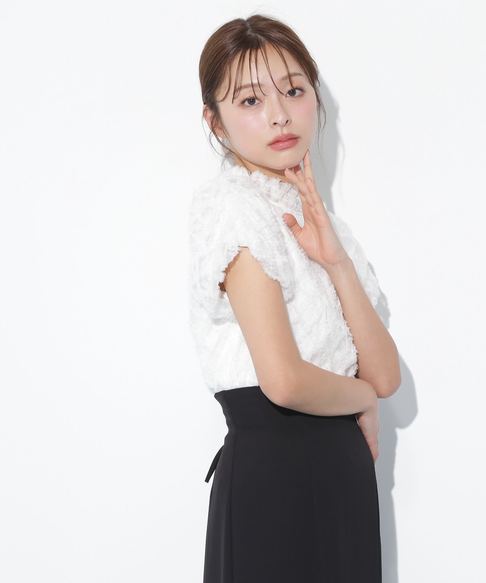  「バルーン袖レースブラウス」|シャツ・ブラウス|