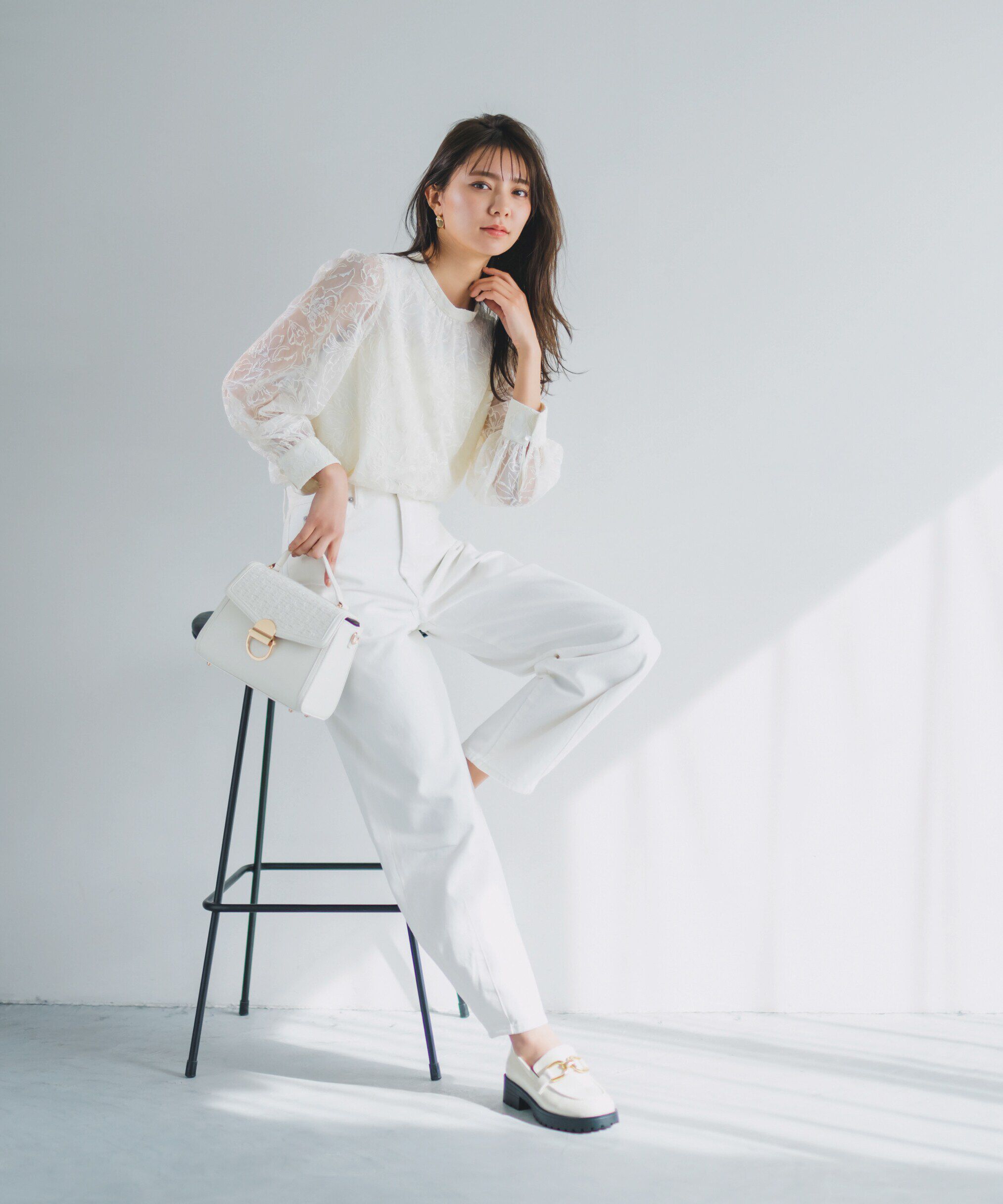 PROPORTION BODY DRESSING「カーブデニムパンツ」|その他|ホワイト