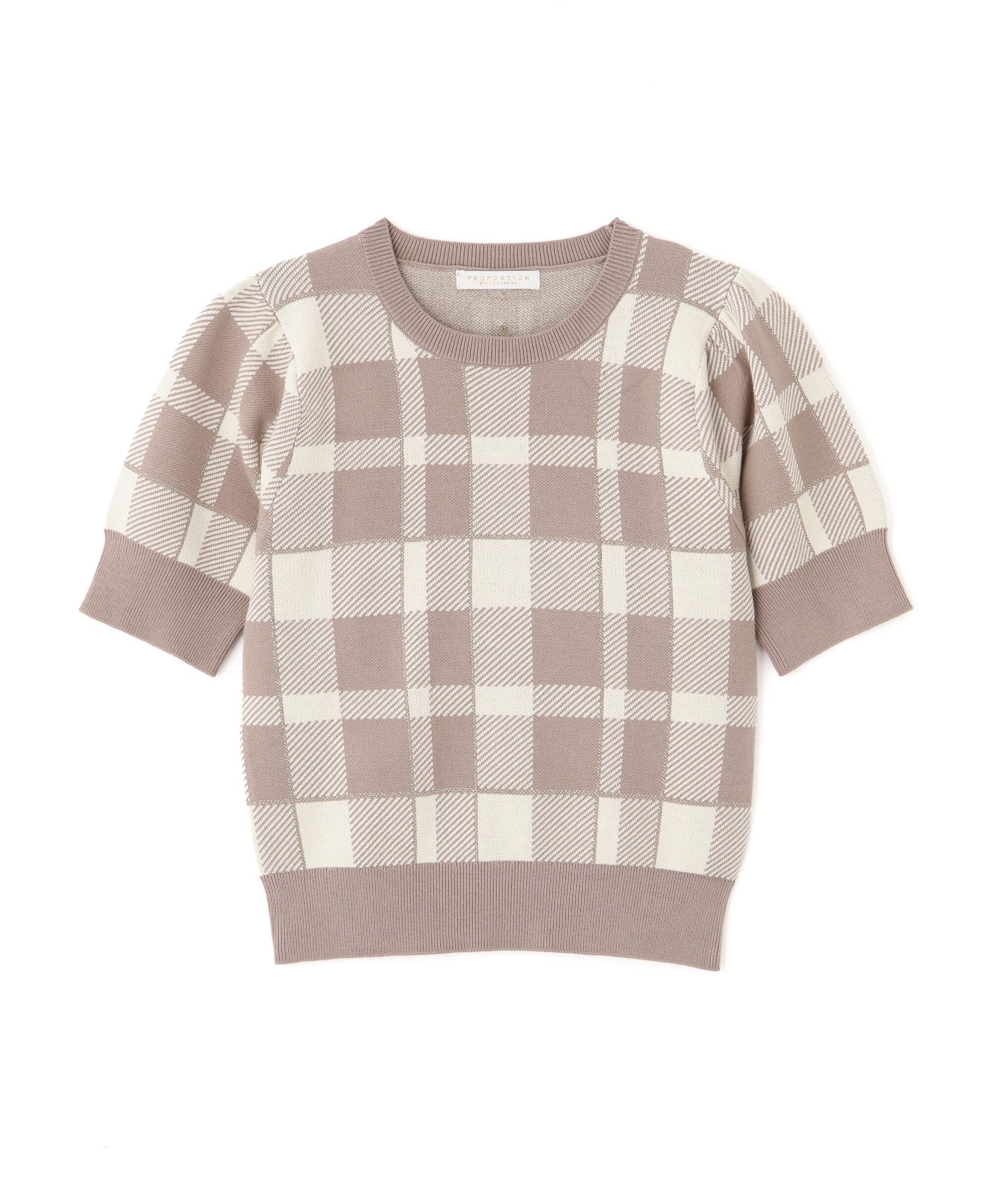 PROPORTION BODY DRESSING「ラメチェックニット」|ニット・セーター|