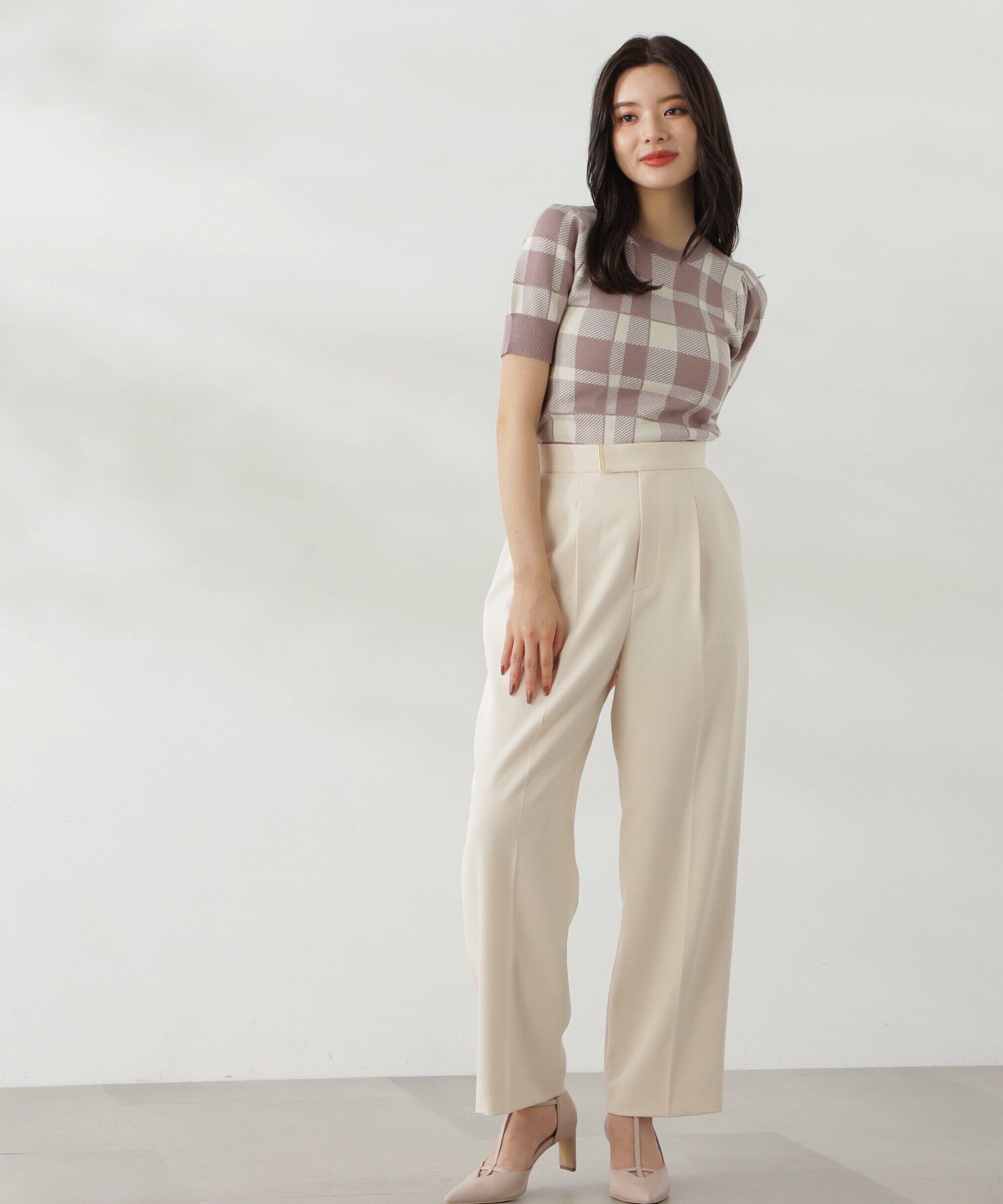 PROPORTION BODY DRESSING「ラメチェックニット」|ニット・セーター|