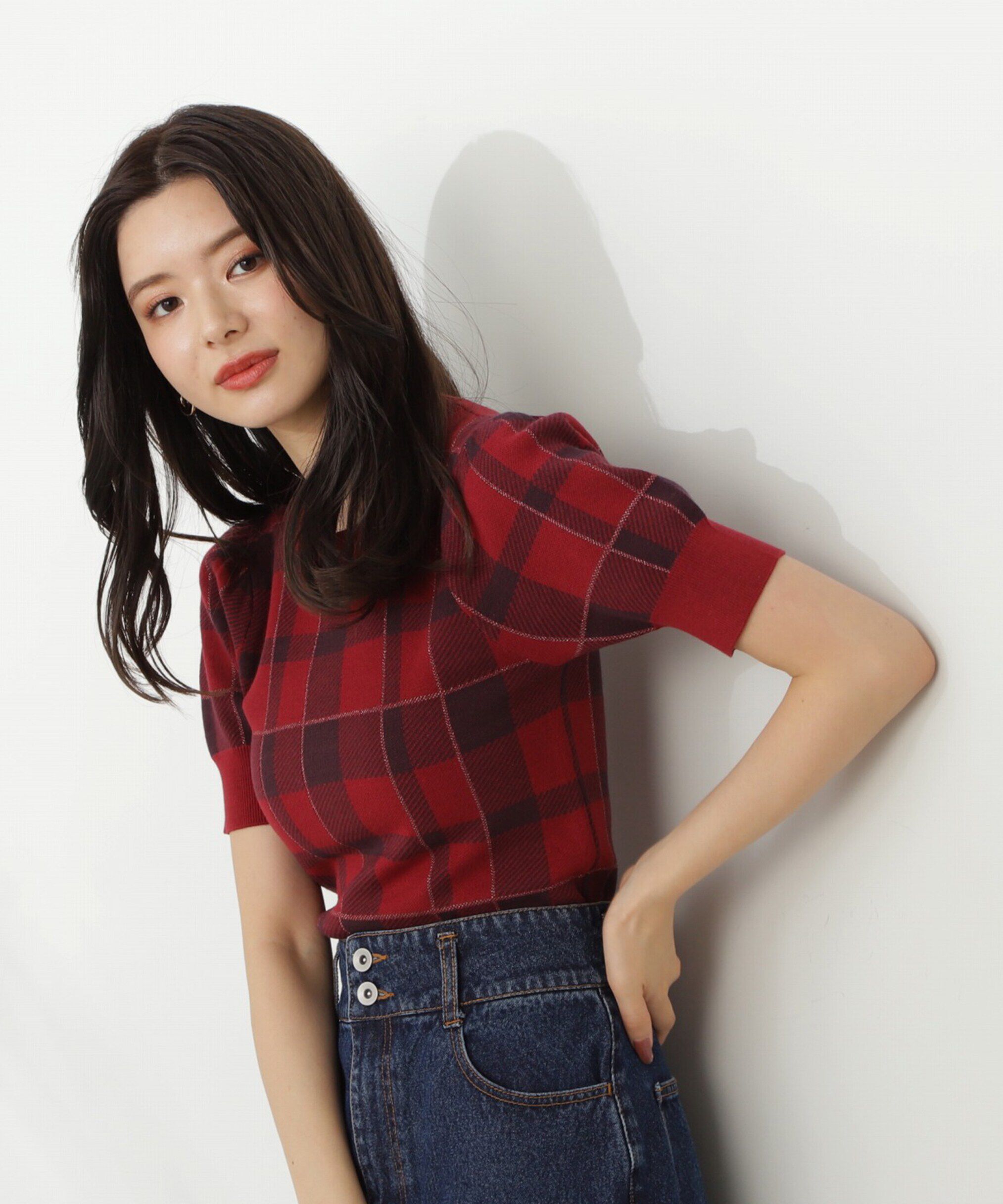 PROPORTION BODY DRESSING「ラメチェックニット」|ニット・セーター|