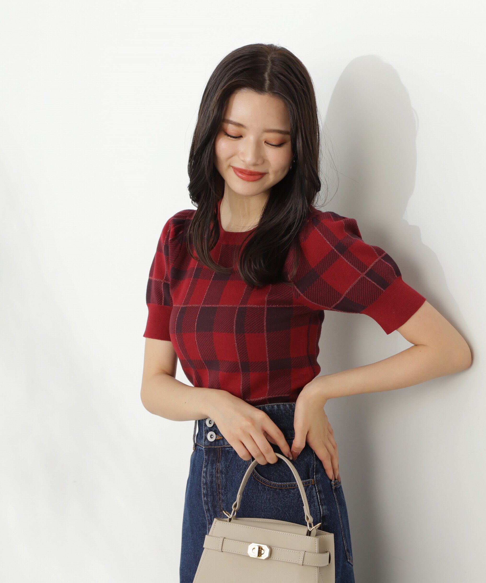 PROPORTION BODY DRESSING「ラメチェックニット」|ニット・セーター|