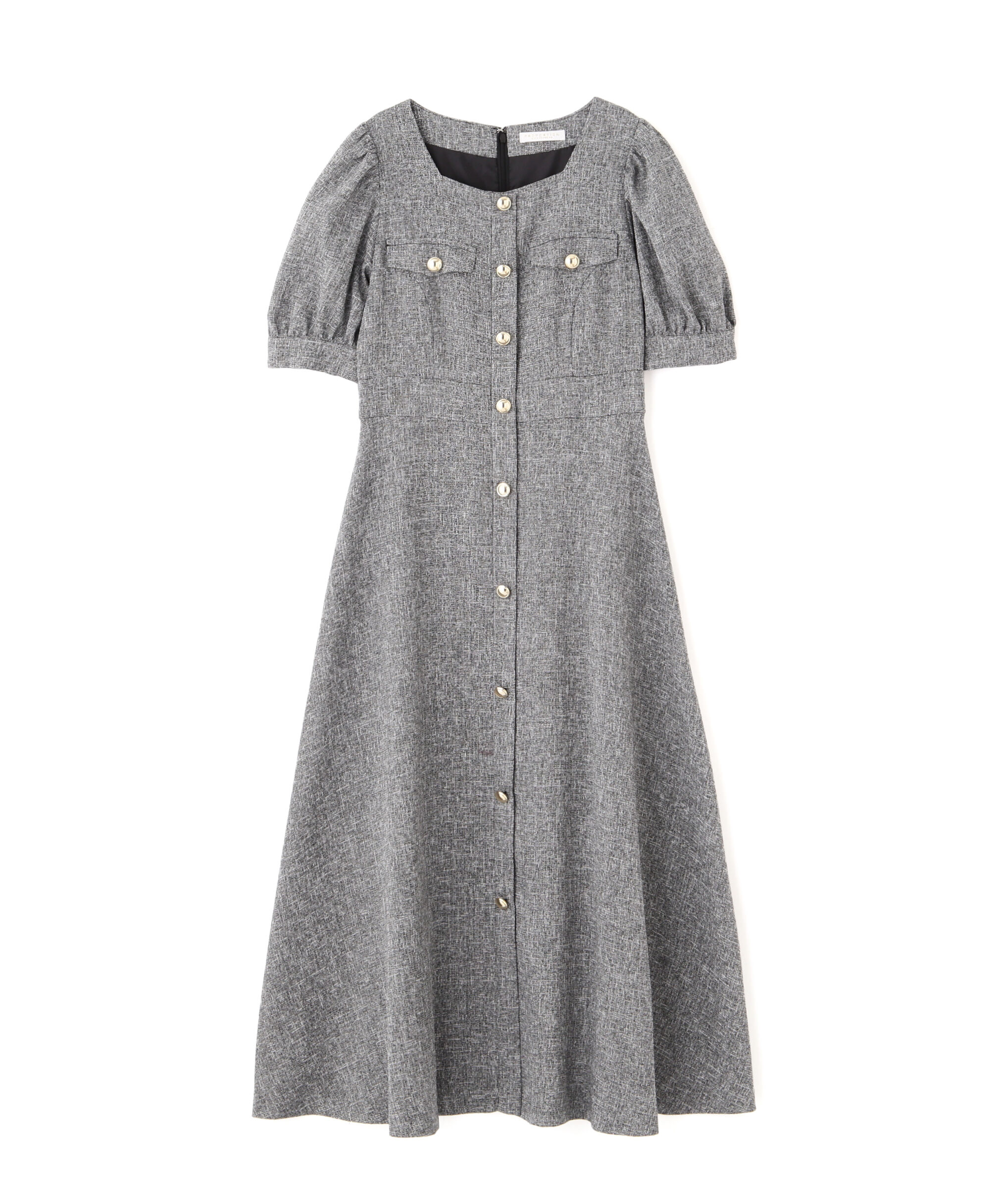 PROPORTION BODY DRESSING「フロント釦スクエアネックワンピース」|ワンピース|