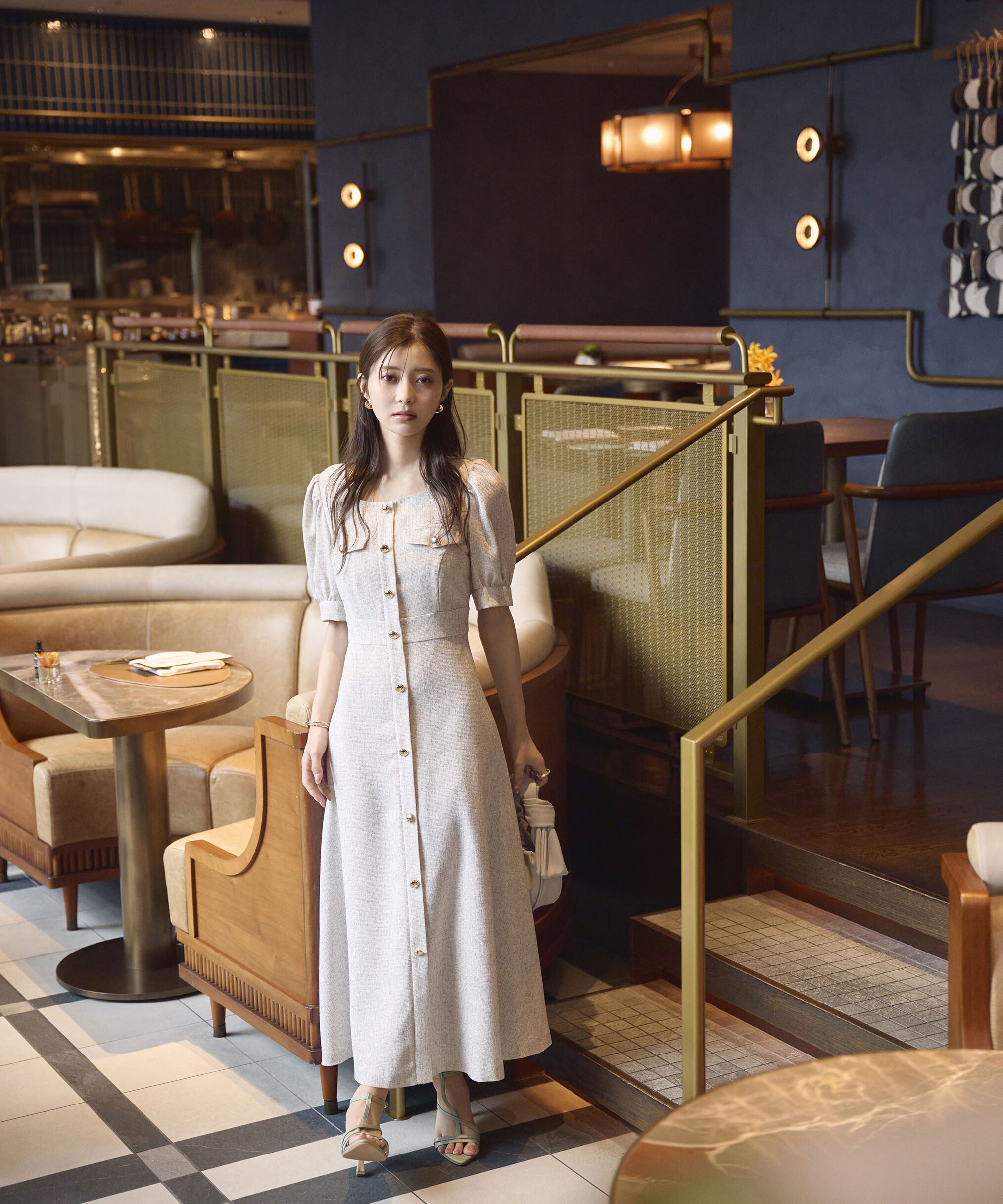 PROPORTION BODY DRESSING「フロント釦スクエアネックワンピース」|ワンピース|グレーミック