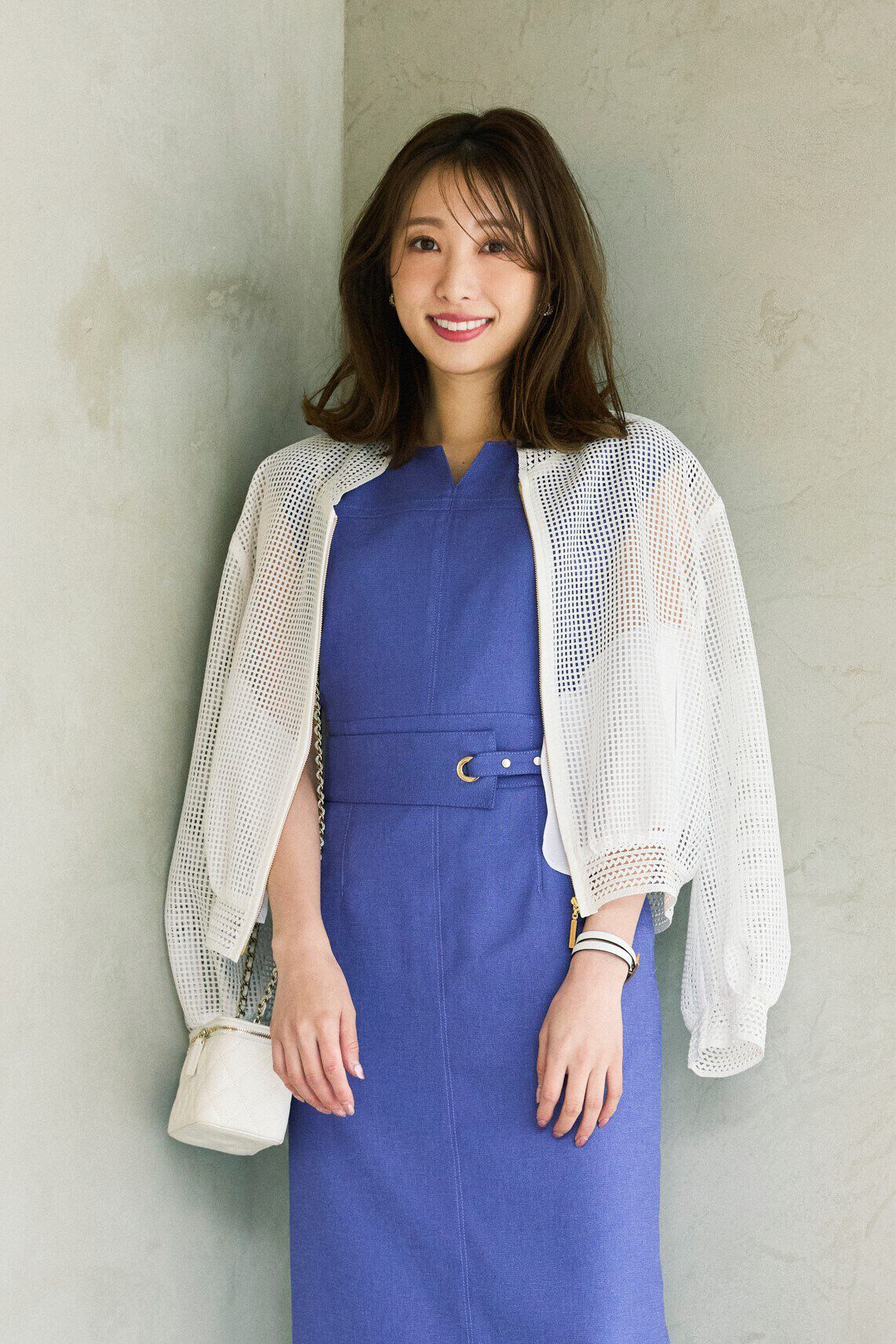  「◆スクエアレースブルゾン」|ブルゾン・スタジャン|ホワイト