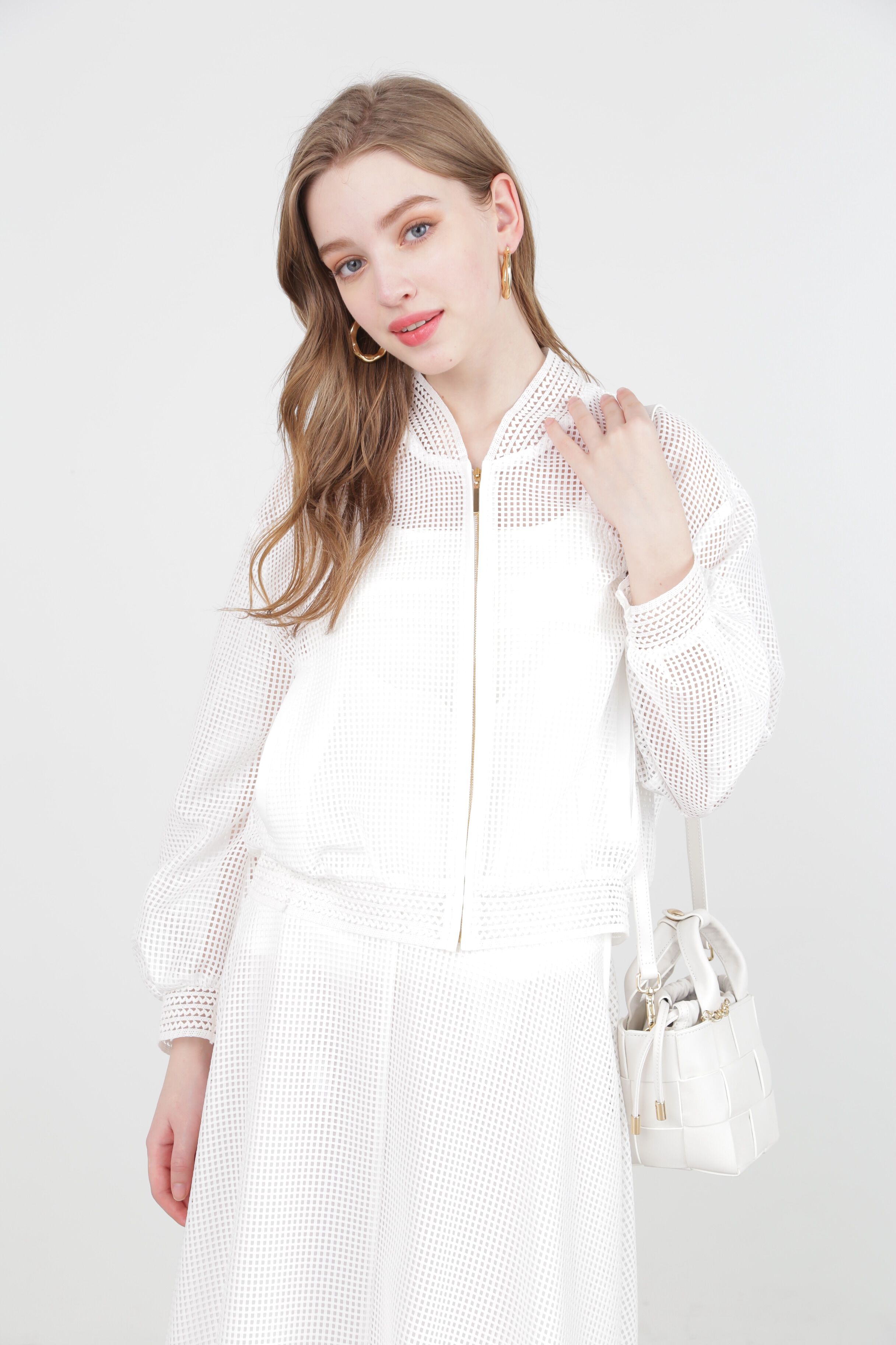  「◆スクエアレースブルゾン」|ブルゾン・スタジャン|