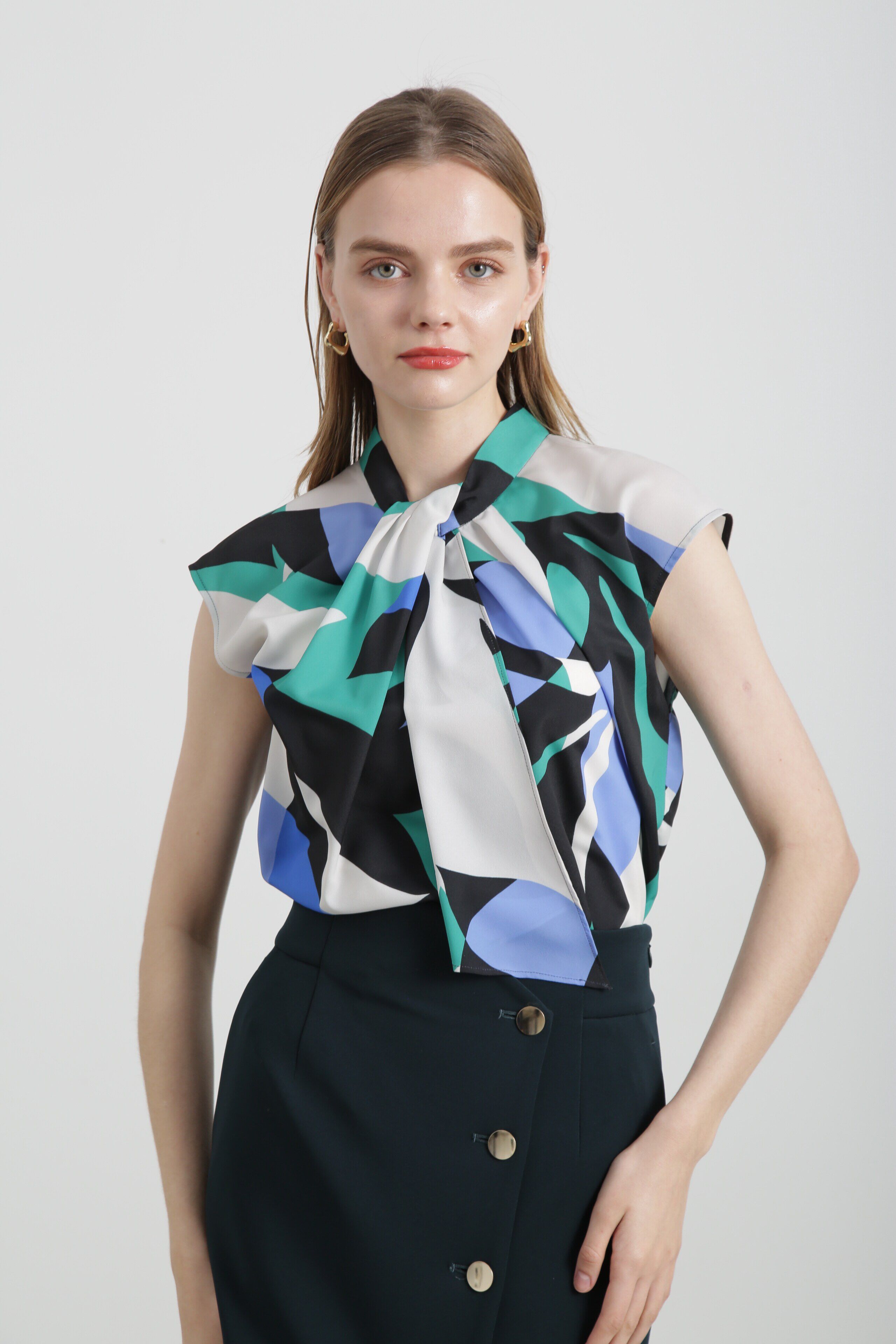  「◆リーフプリントブラウス」|シャツ・ブラウス|