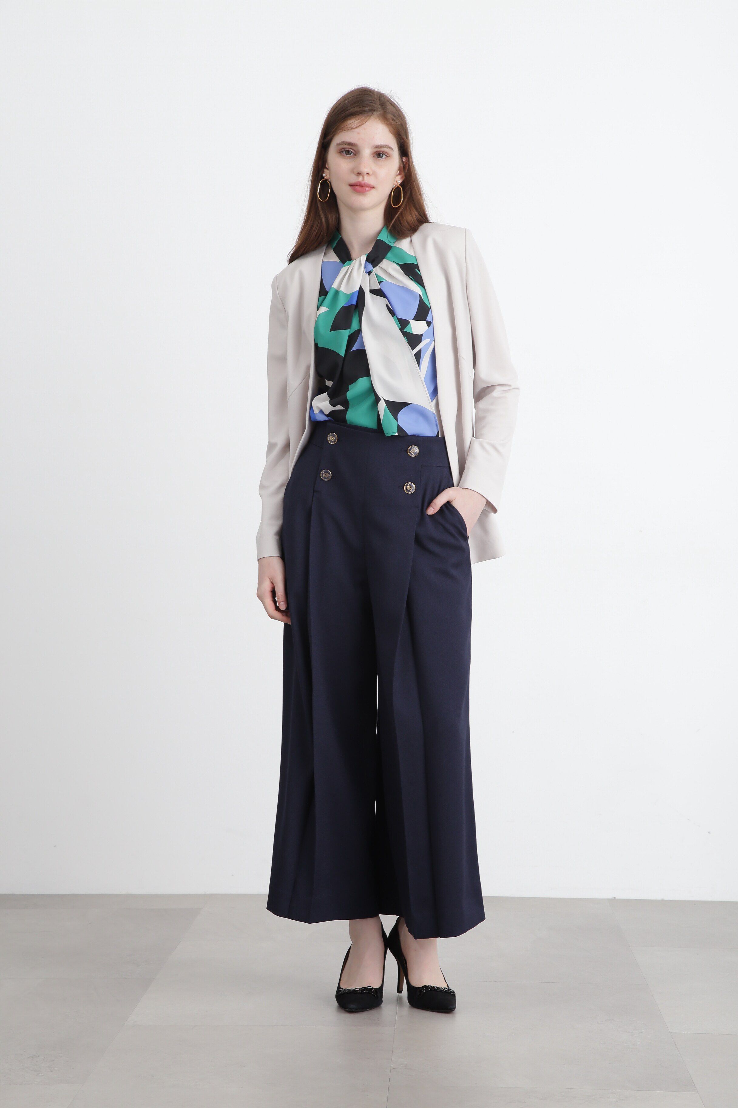  「◆リーフプリントブラウス」|シャツ・ブラウス|