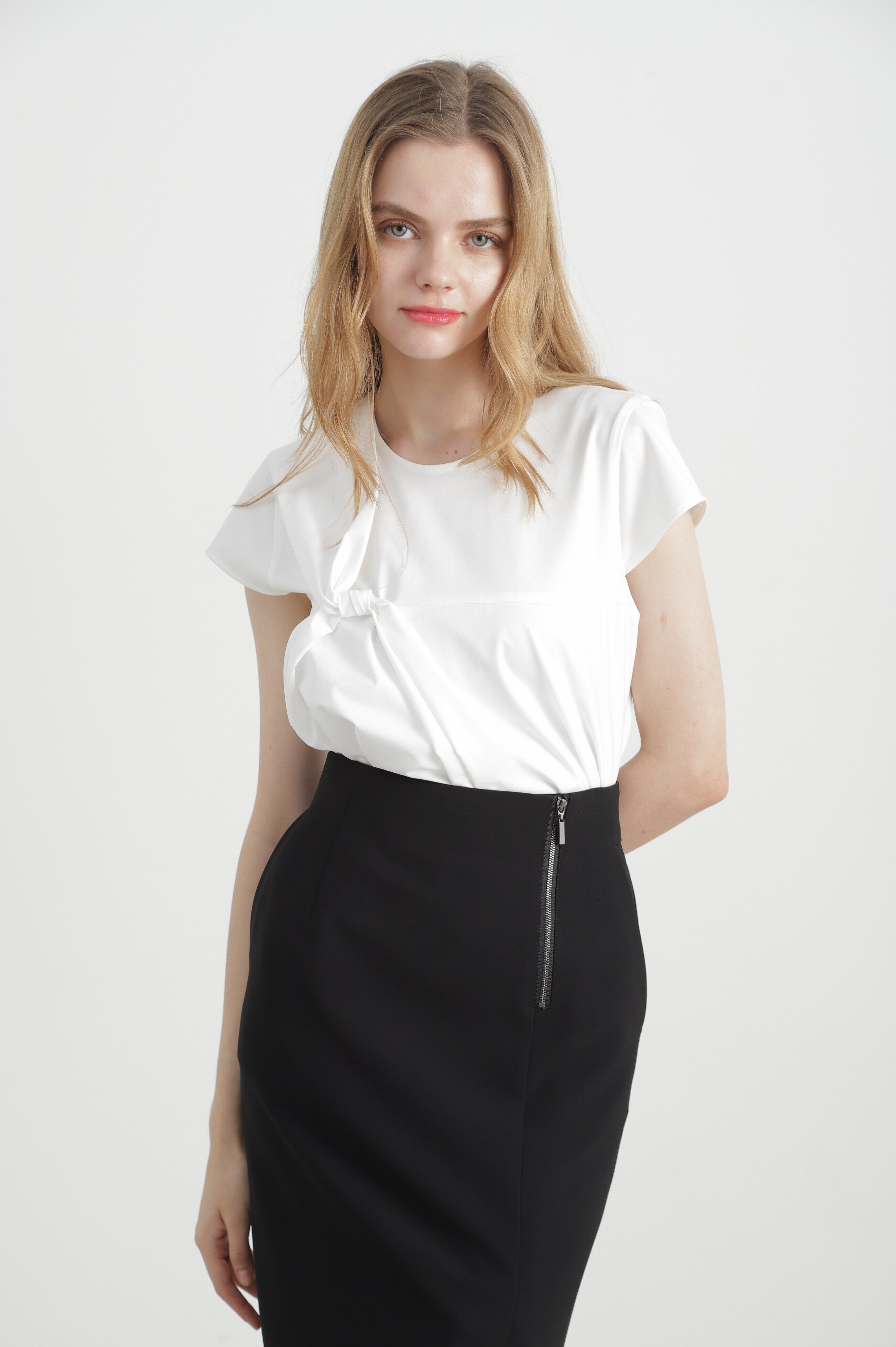  「◆フハクコンビカットソーブラウス」|Tシャツ・カットソー|