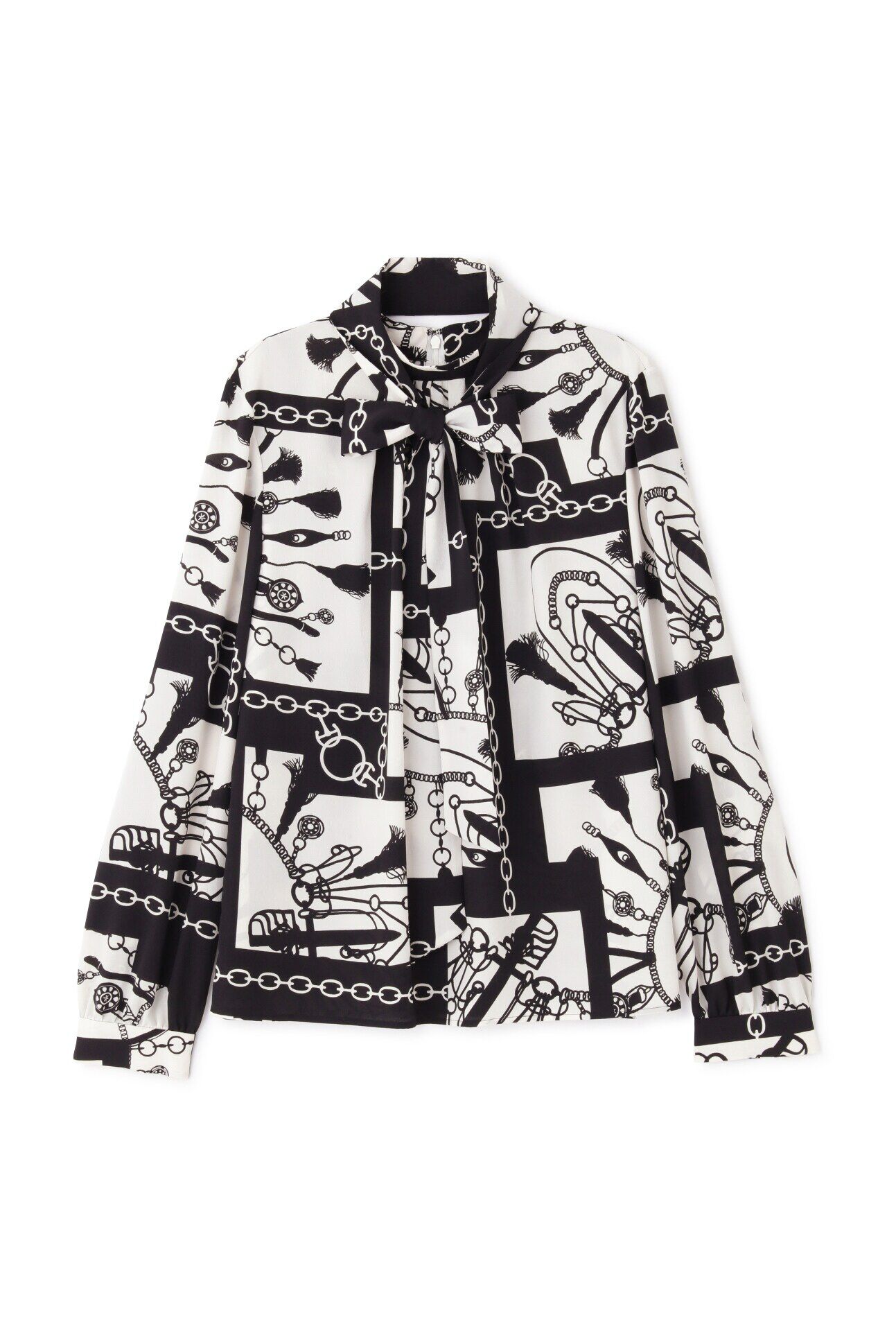  「◆コントラストプリントブラウス」|シャツ・ブラウス|