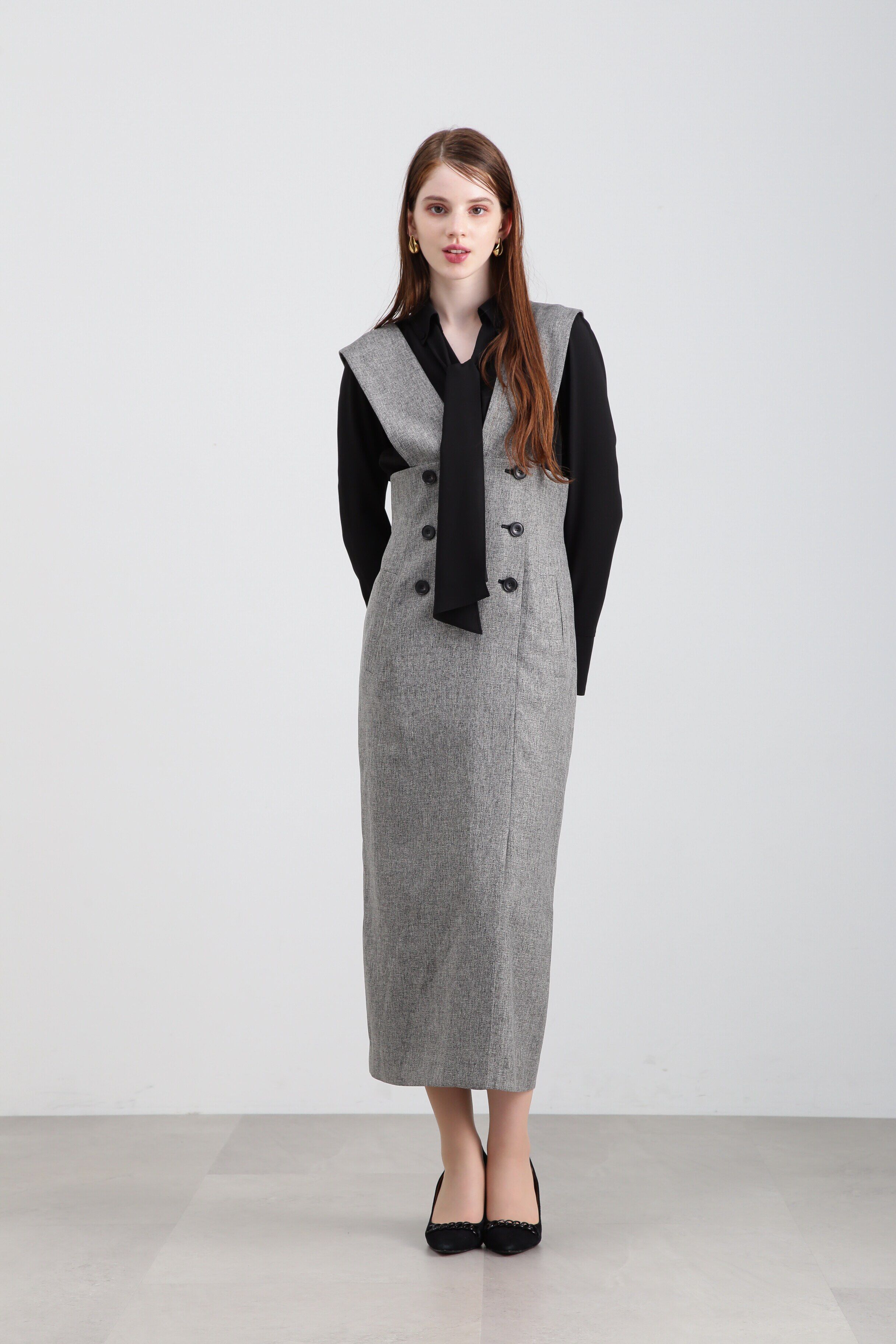  「◆デザインショルダージャンパースカート」|ワンピース|