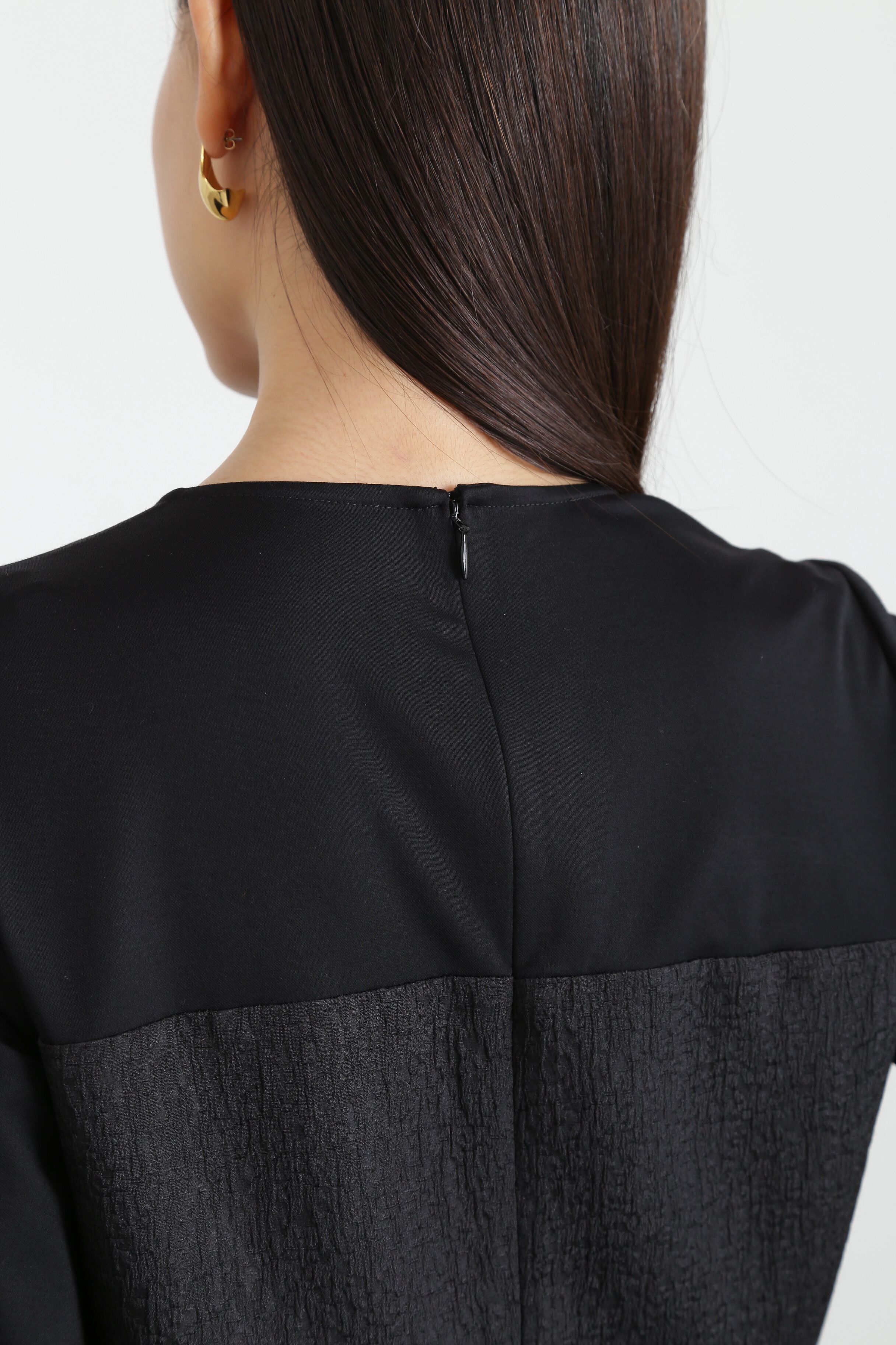  「◆ジャガードコンビペプラムブラウス」|シャツ・ブラウス|