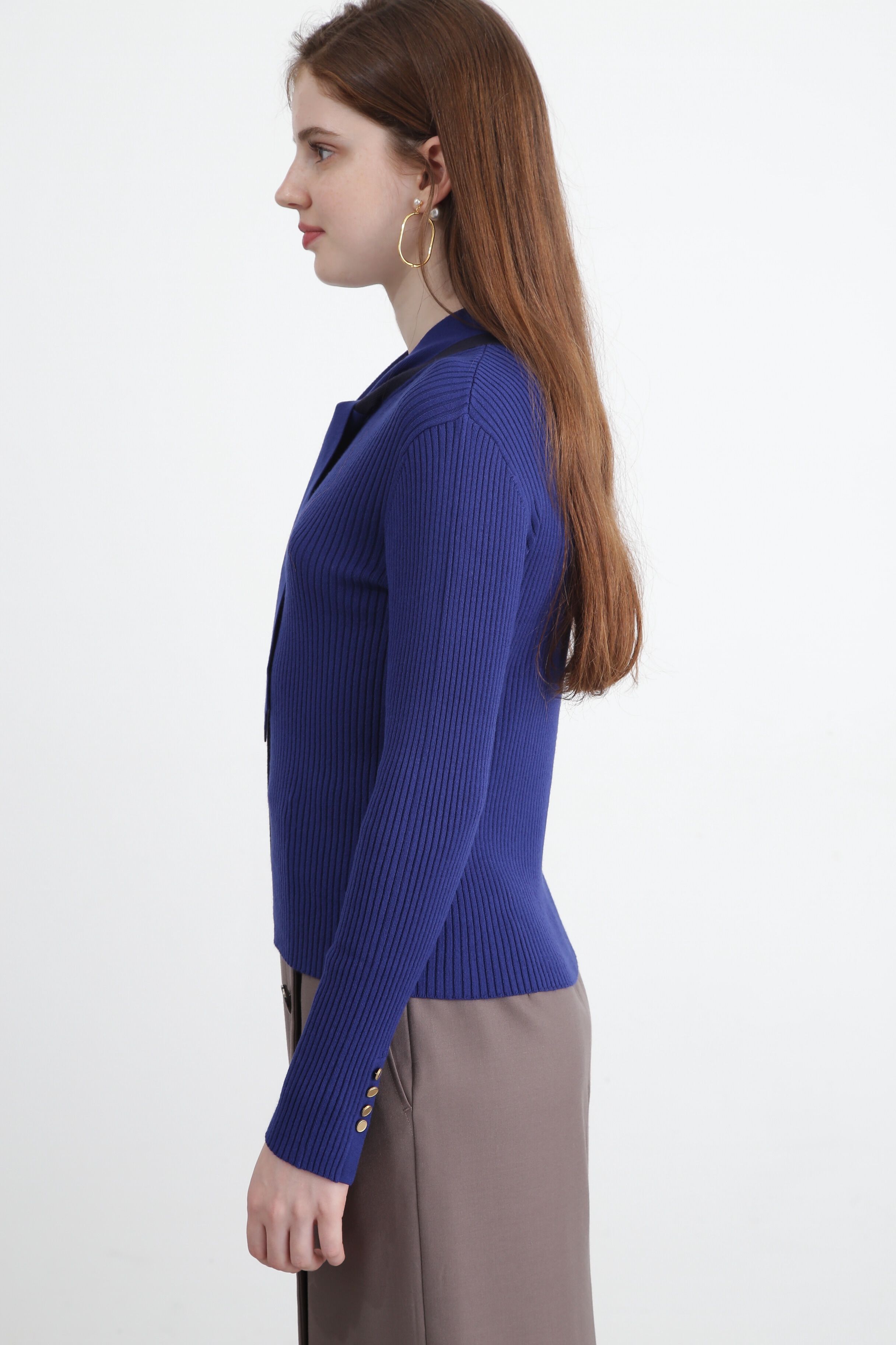  「バイカラーボウタイニット」|ニット・セーター|