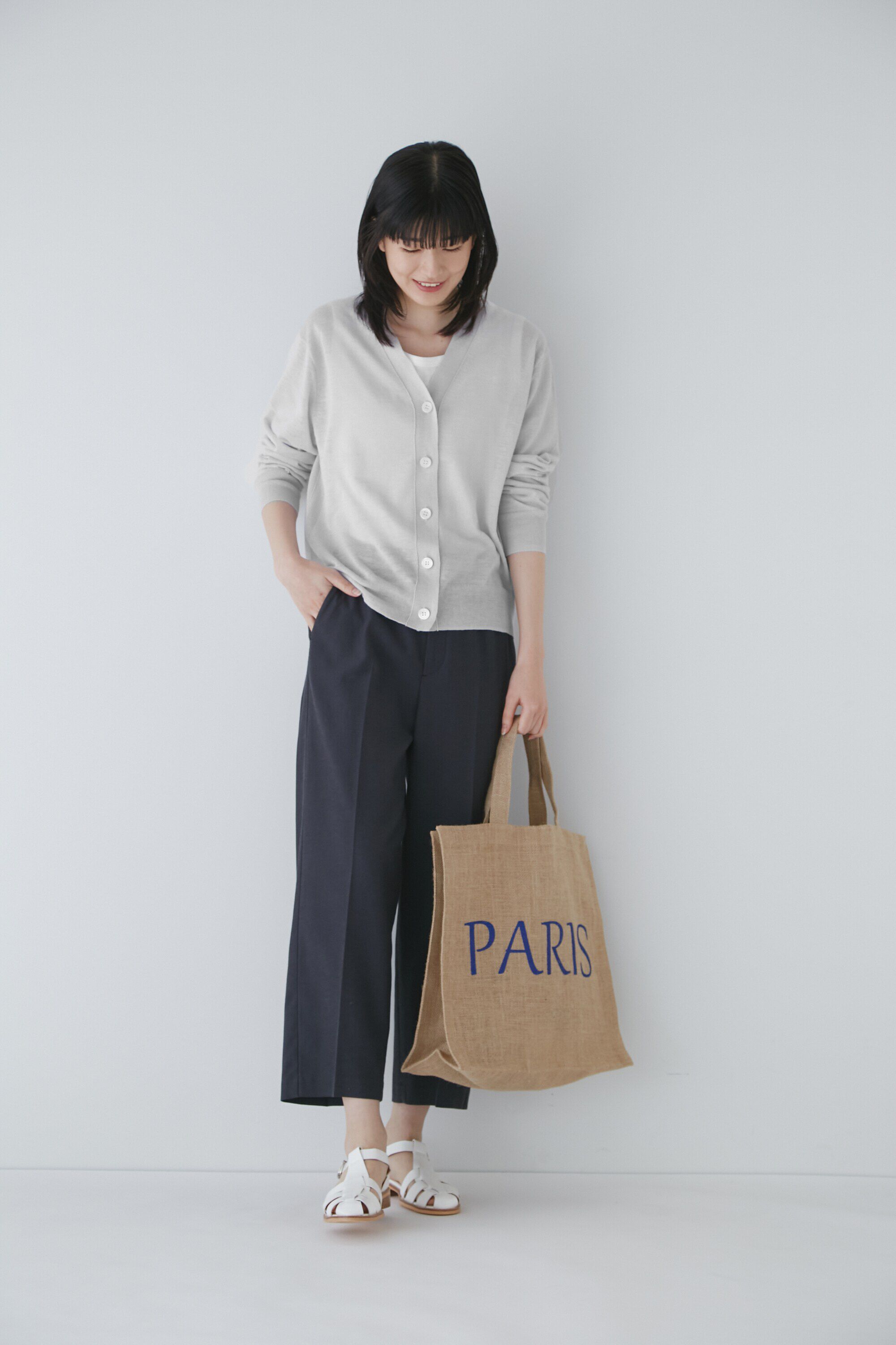  「◆ラミーハイゲージＶネックカーディガン」|ニット・セーター|