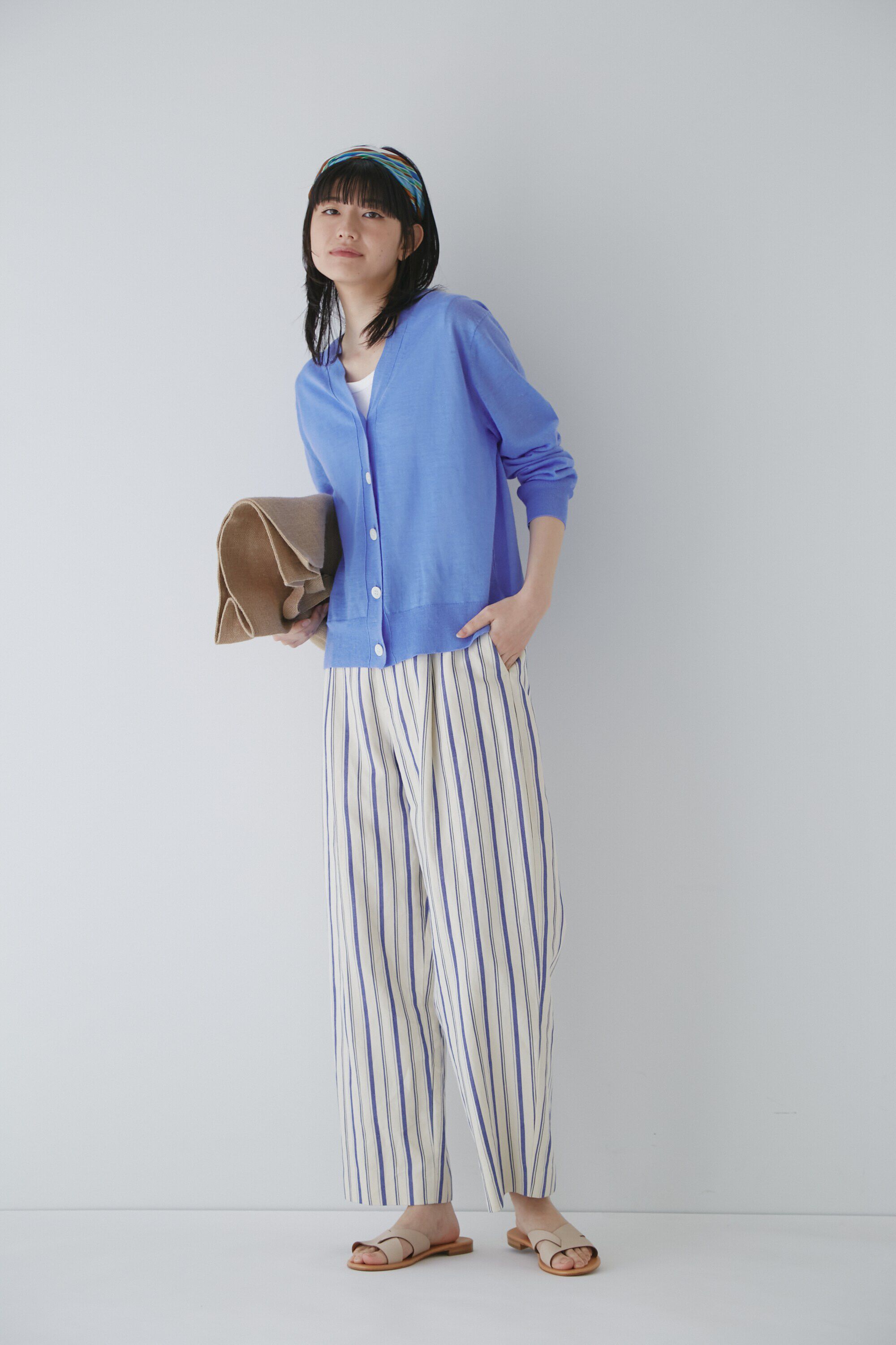  「◆ラミーハイゲージＶネックカーディガン」|ニット・セーター|