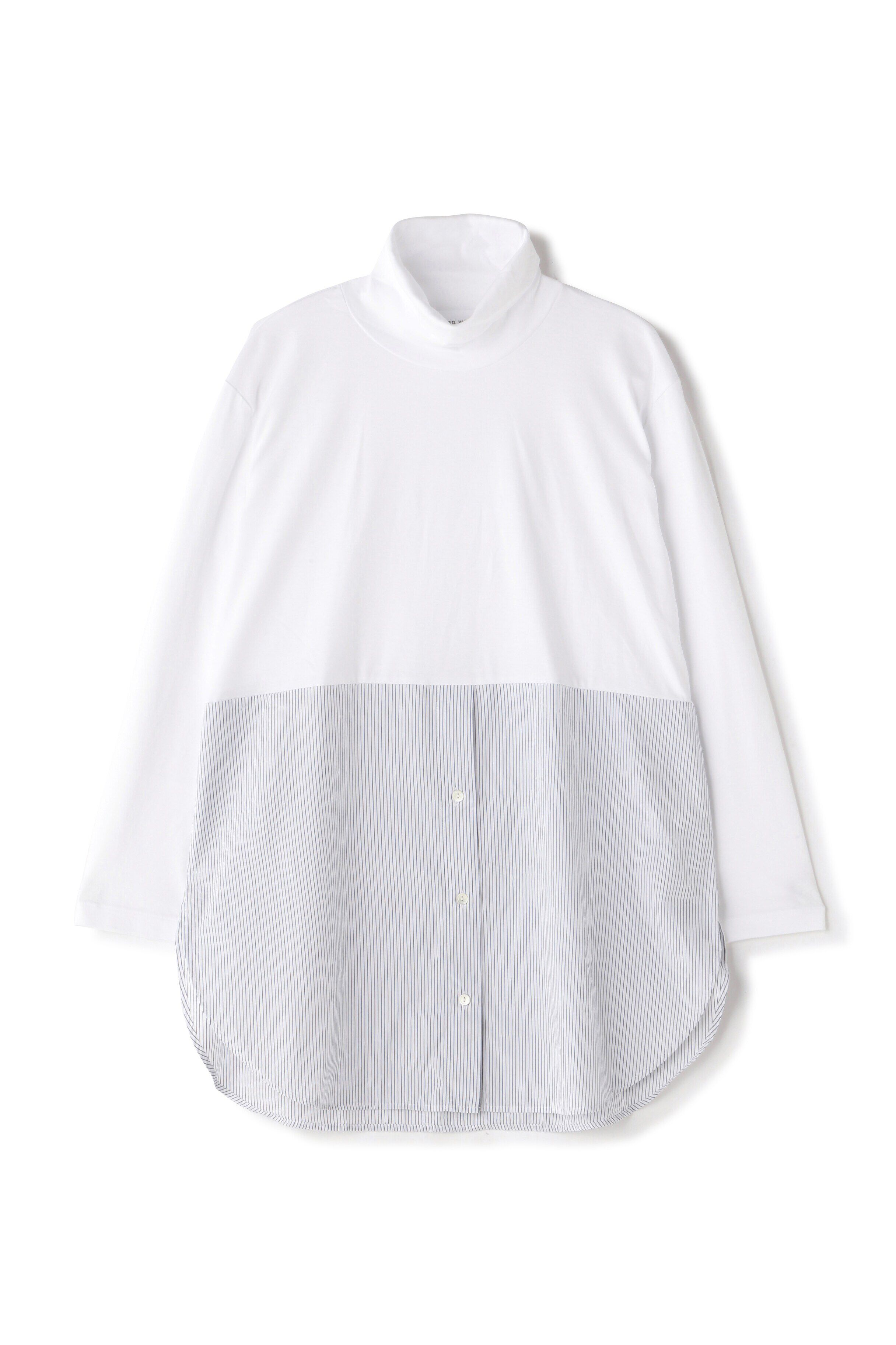  「布帛ドッキングタートルネックカットソー」|Tシャツ・カットソー|