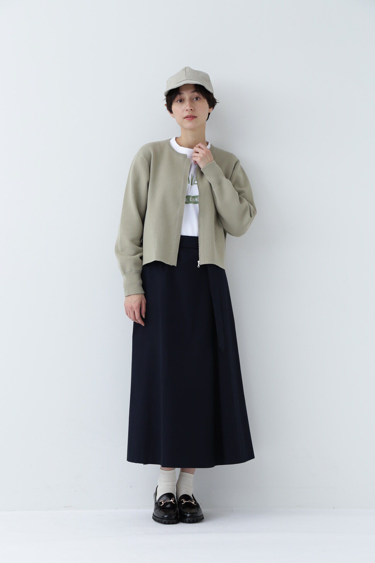  「◆ベルト付き巻きスカート」|スカート|