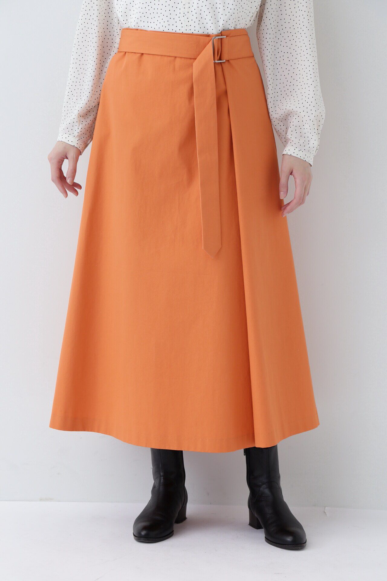  「◆ベルト付き巻きスカート」|スカート|