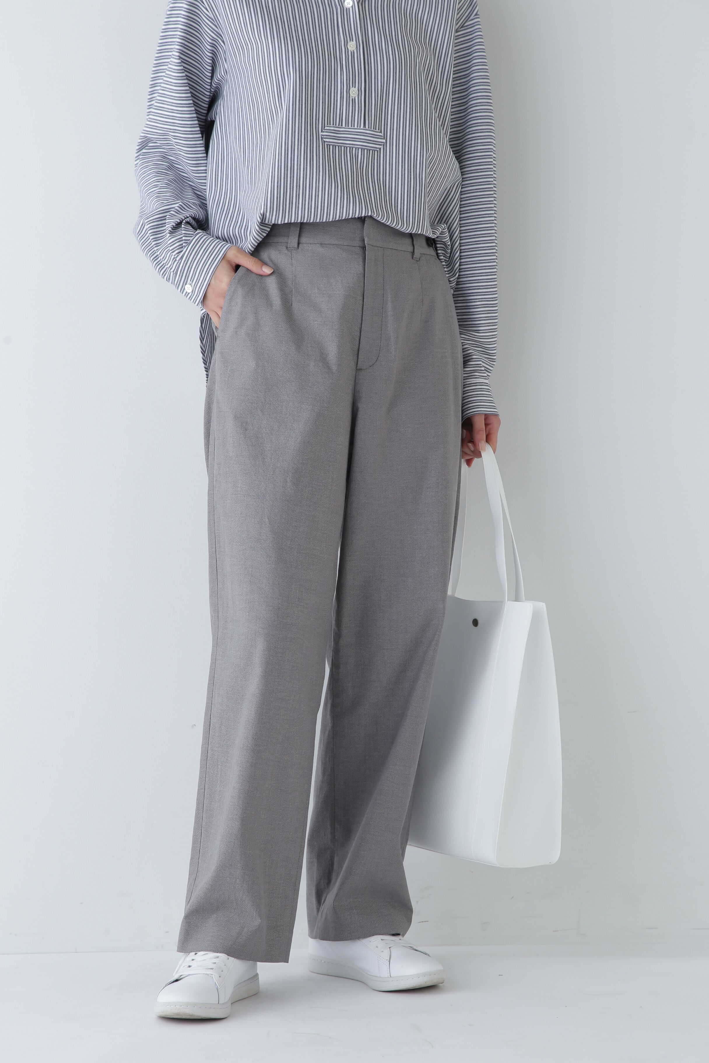  「◆先染めドビーストレッチパンツ」|その他|チャコール1