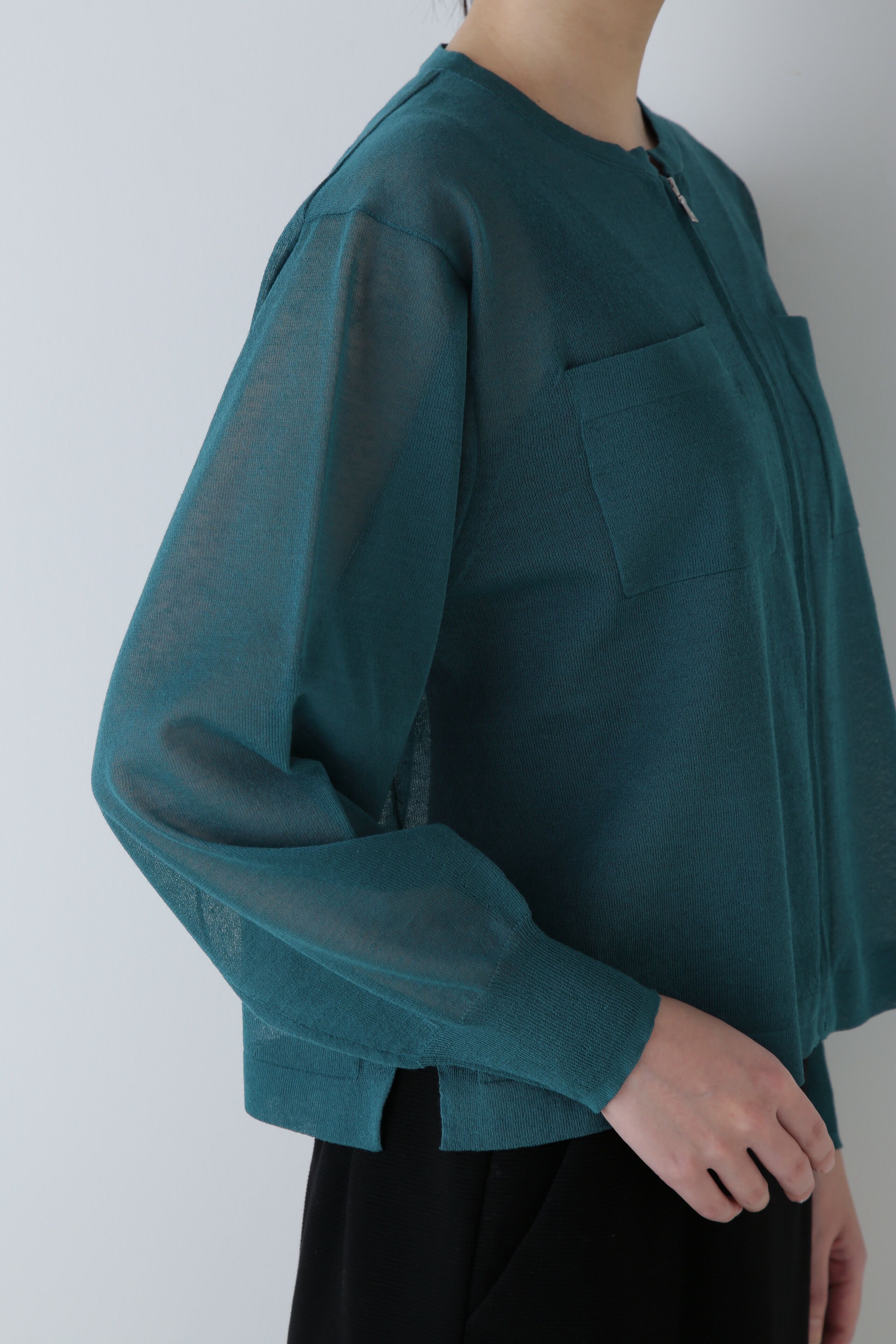  「◆シアーハイゲージニットジップアップカーディガン」|ニット・セーター|