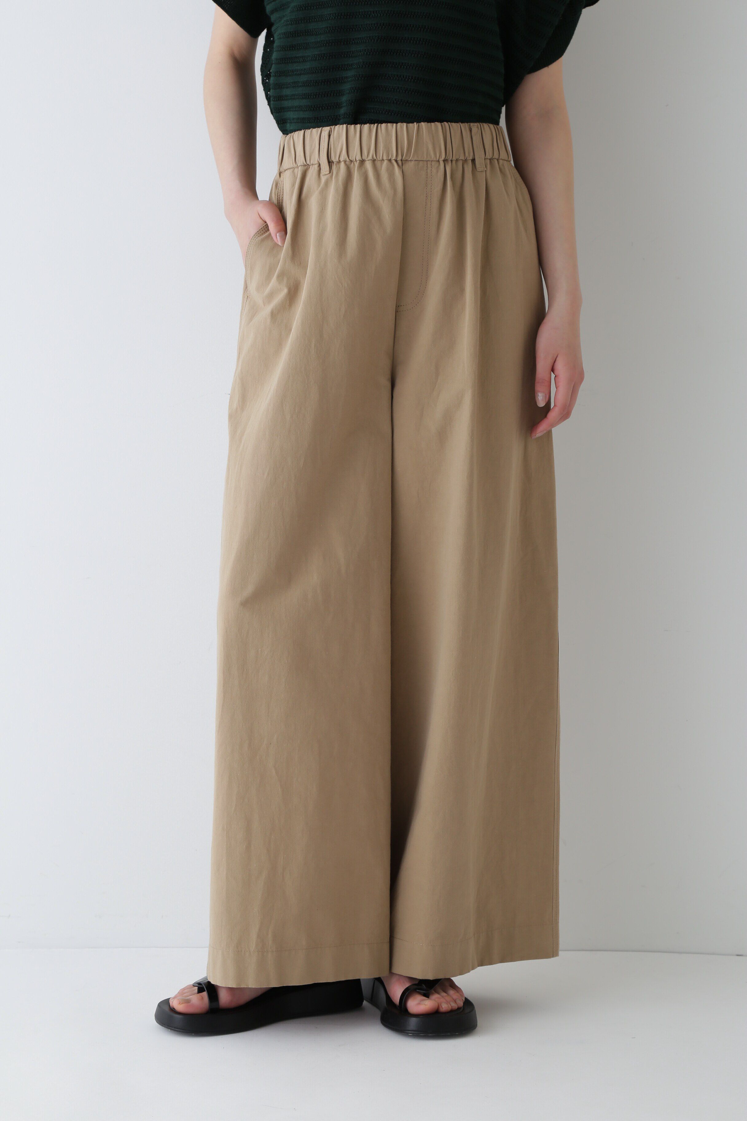  「◆綿麻ウェザー近江晒ワイドパンツ」|その他|