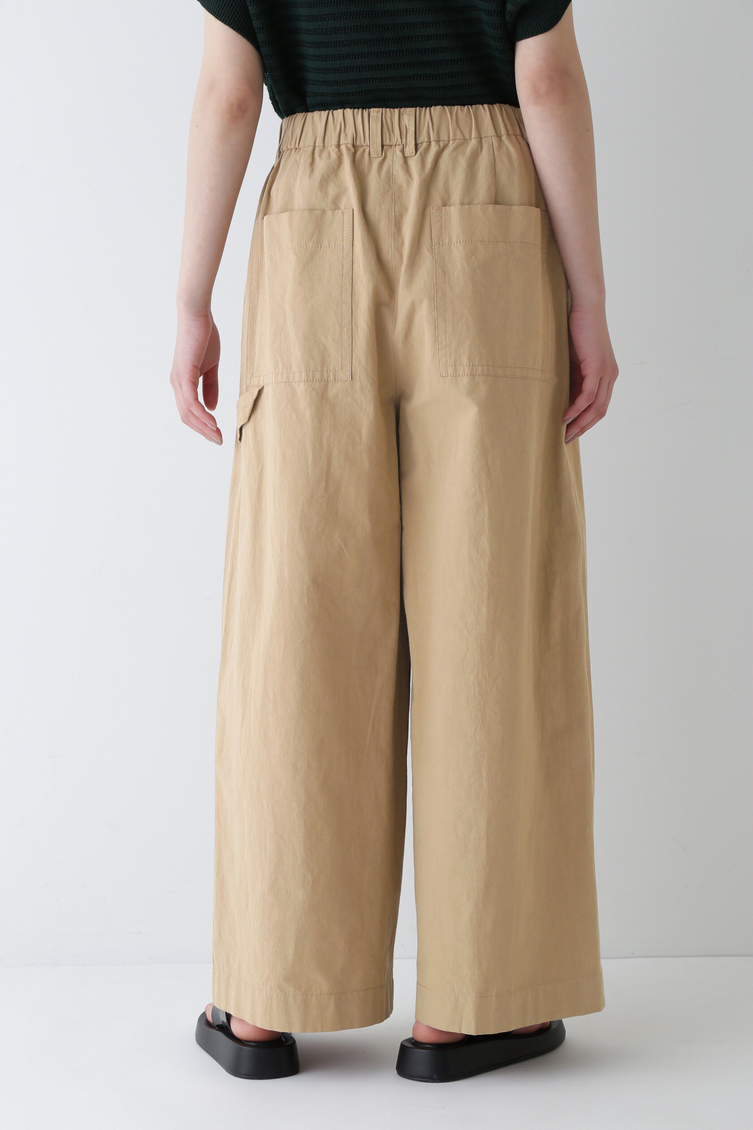  「◆綿麻ウェザー近江晒ワイドパンツ」|その他|