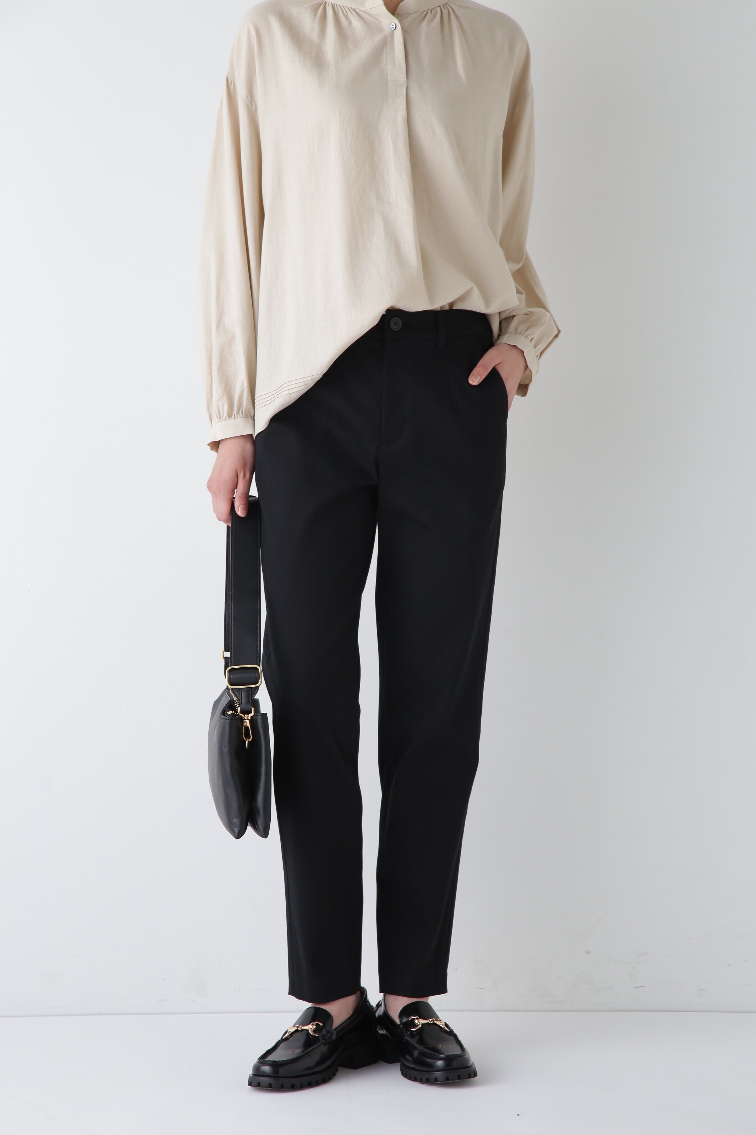  「◆ピケストレッチピーチパンツ」|その他|ブラック