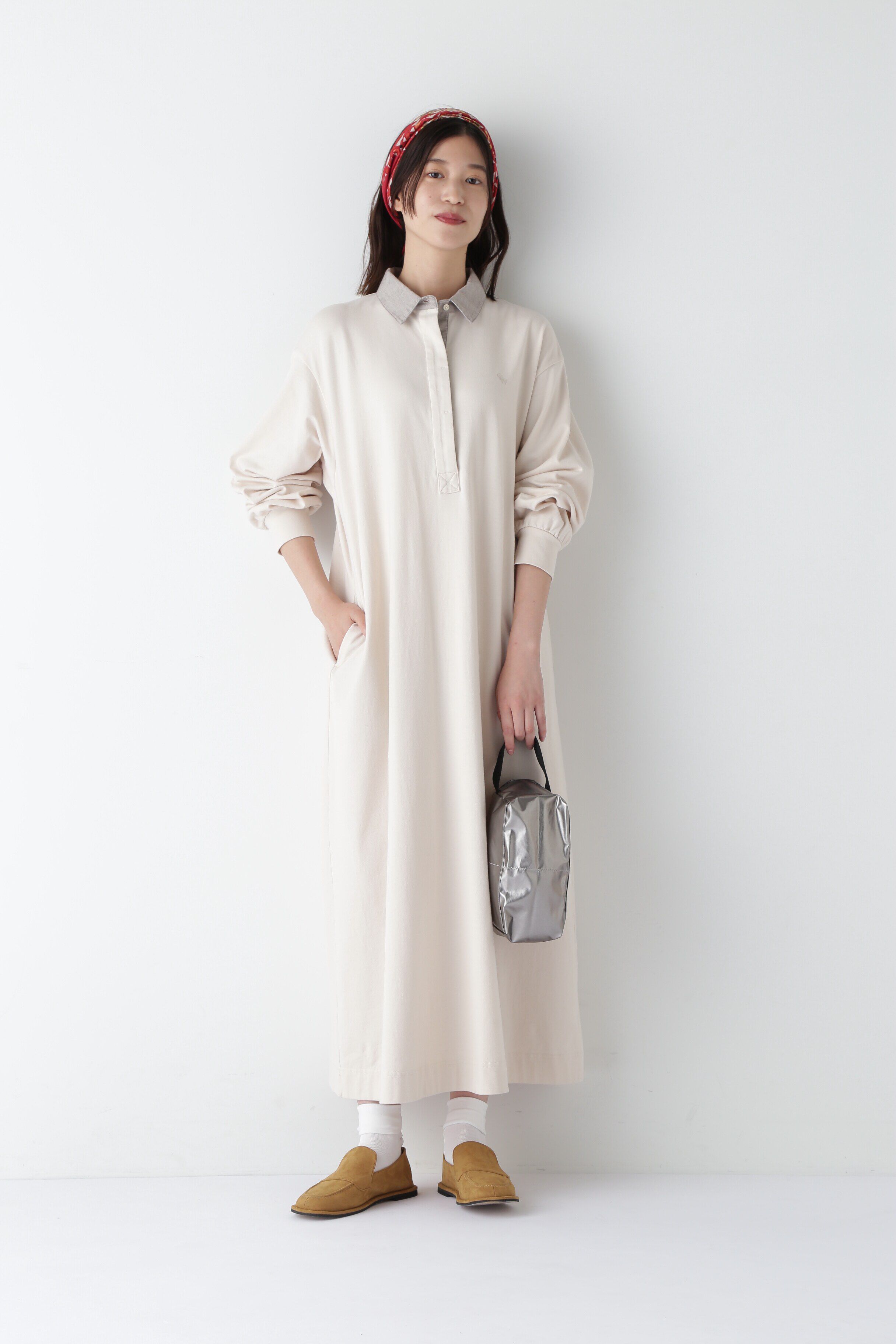  「◆幾何プリントシルクスカーフ」|バンダナ・スカーフ|