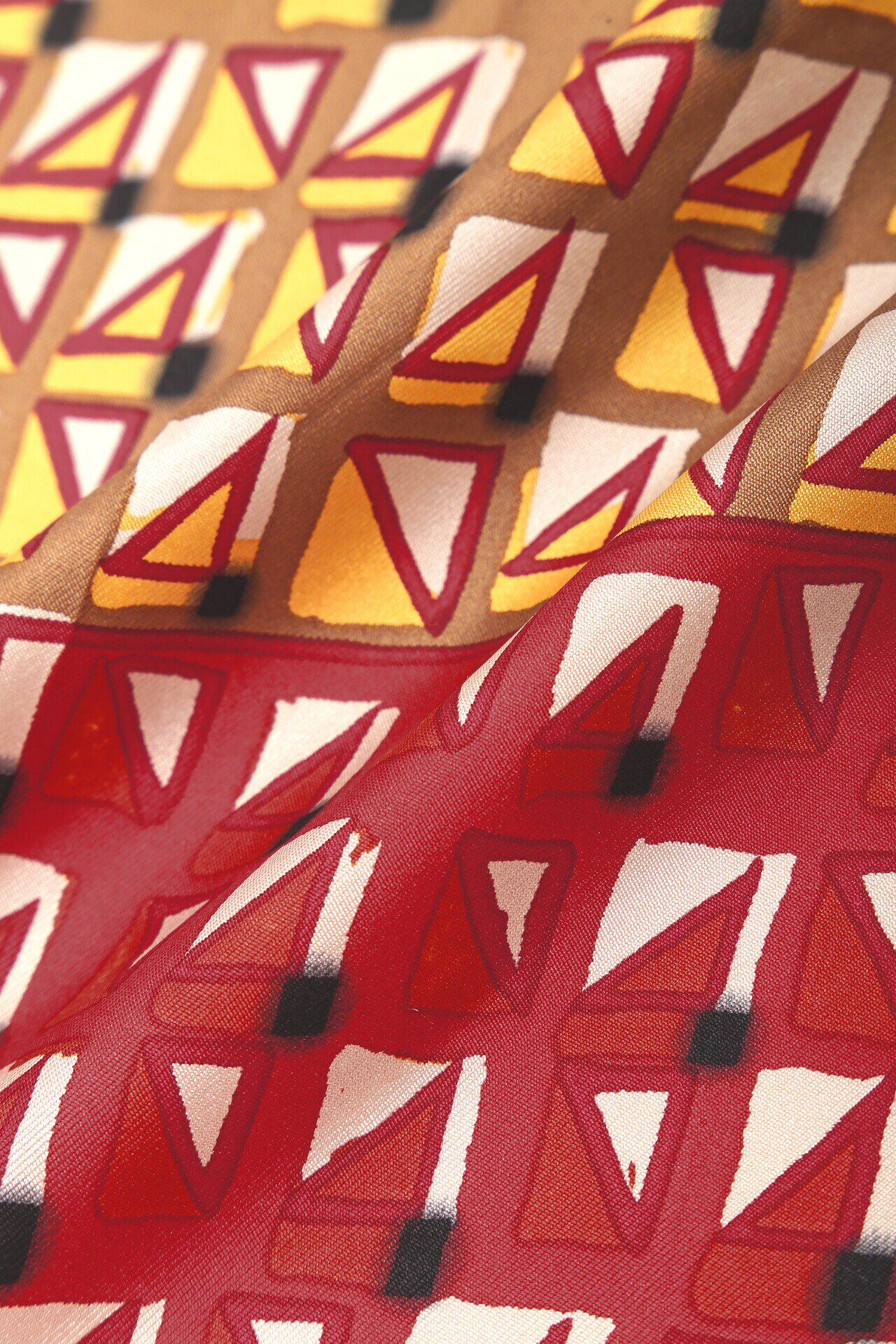  「◆幾何プリントシルクスカーフ」|バンダナ・スカーフ|