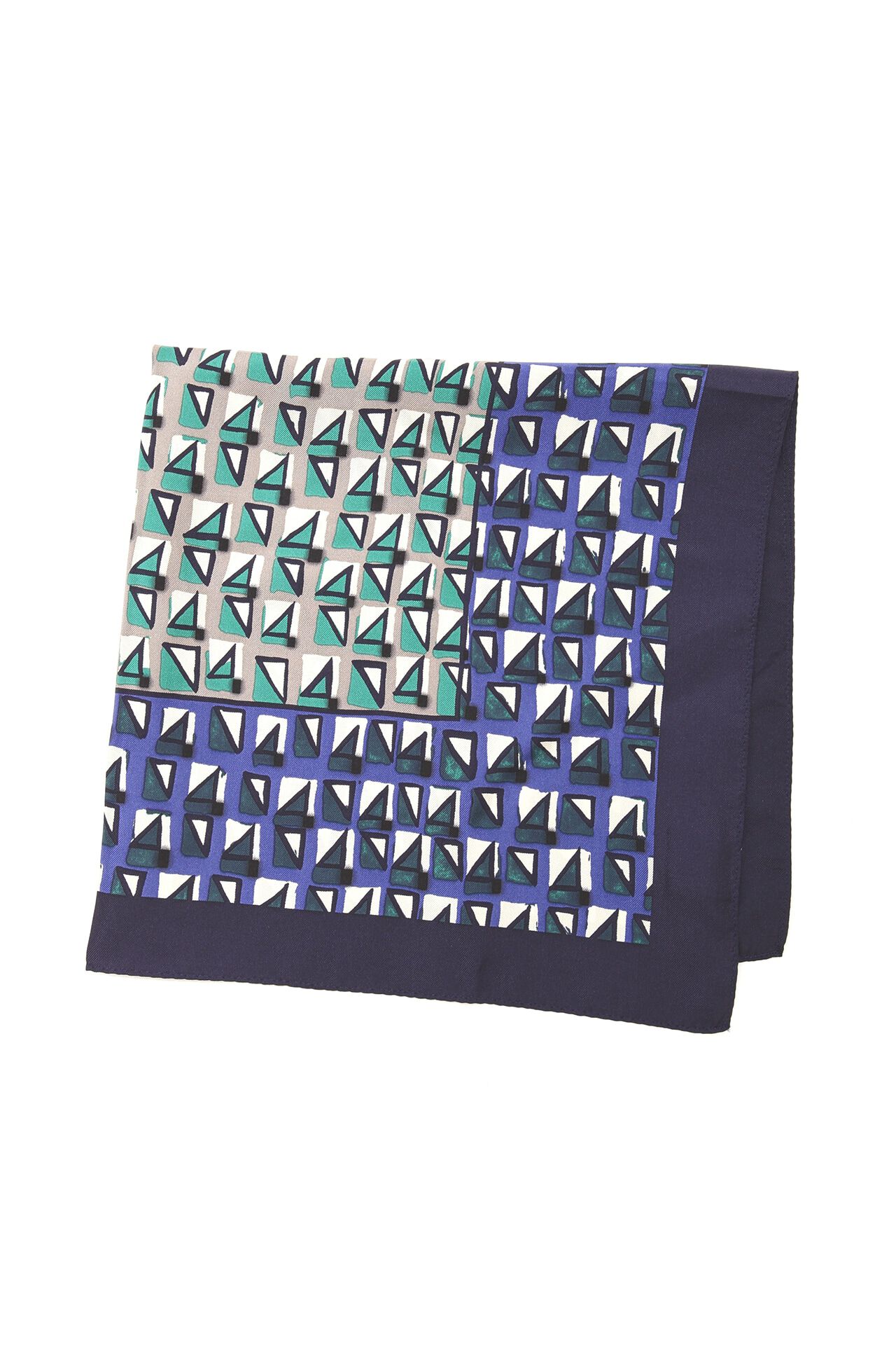  「◆幾何プリントシルクスカーフ」|バンダナ・スカーフ|