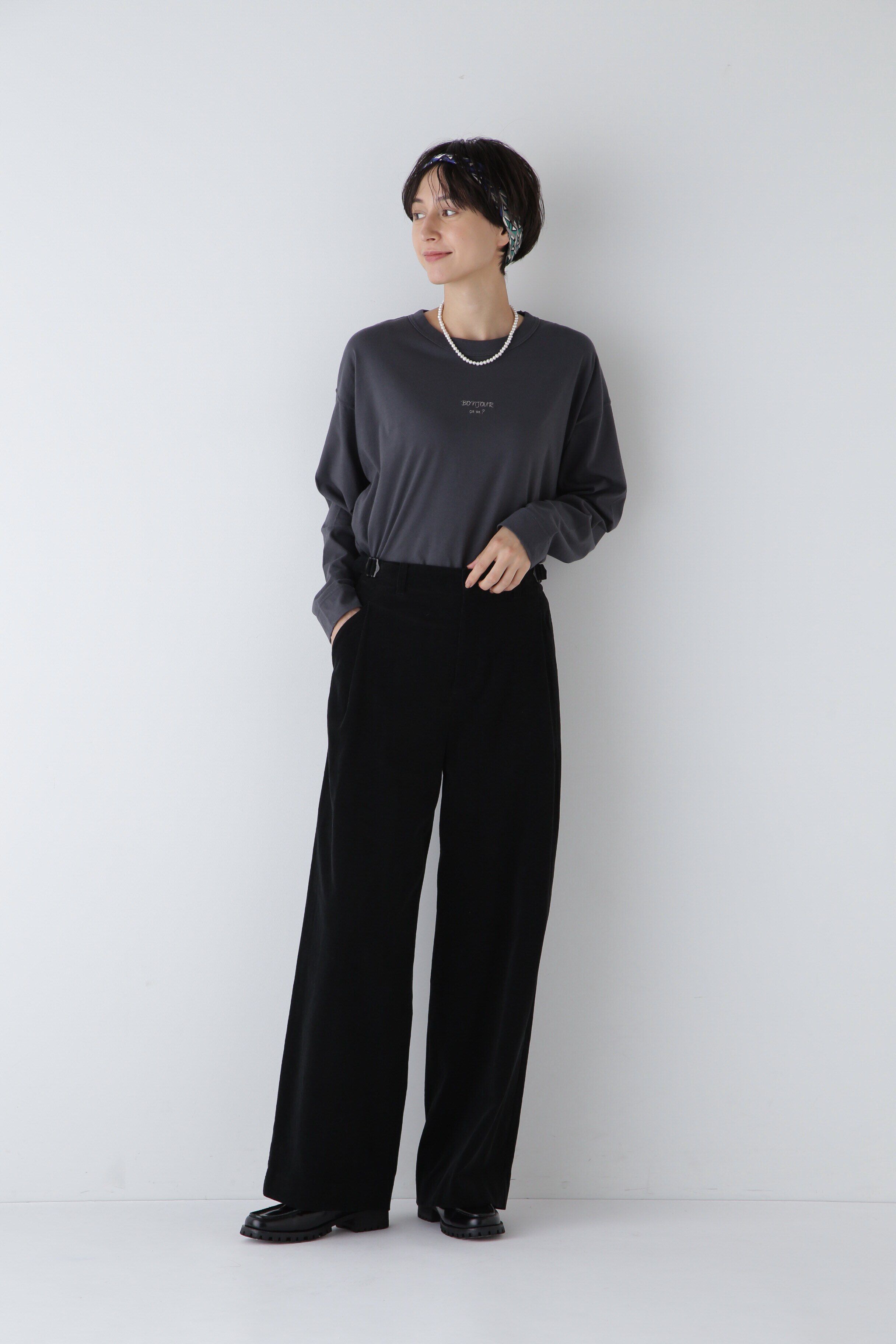  「◆幾何プリントシルクスカーフ」|バンダナ・スカーフ|