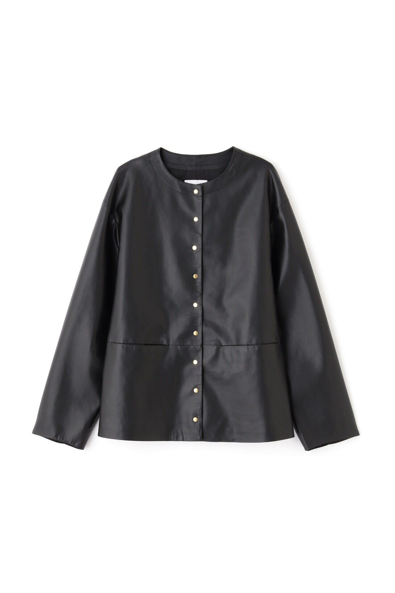  「◆フェイクレザーノーカラーブルゾン」|その他|
