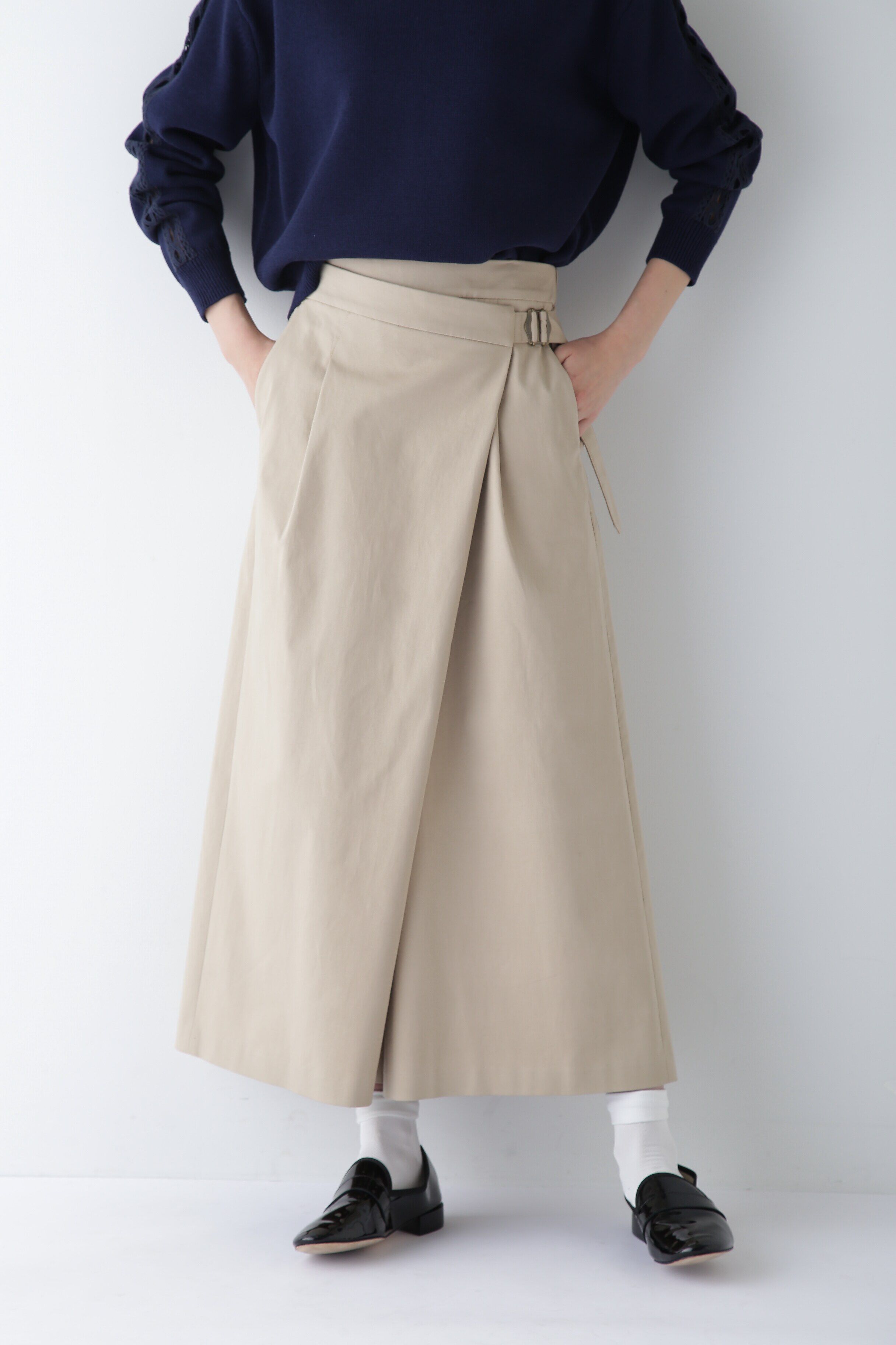  「◆ストレッチチノスカーチョ」|スカート|ベージュ