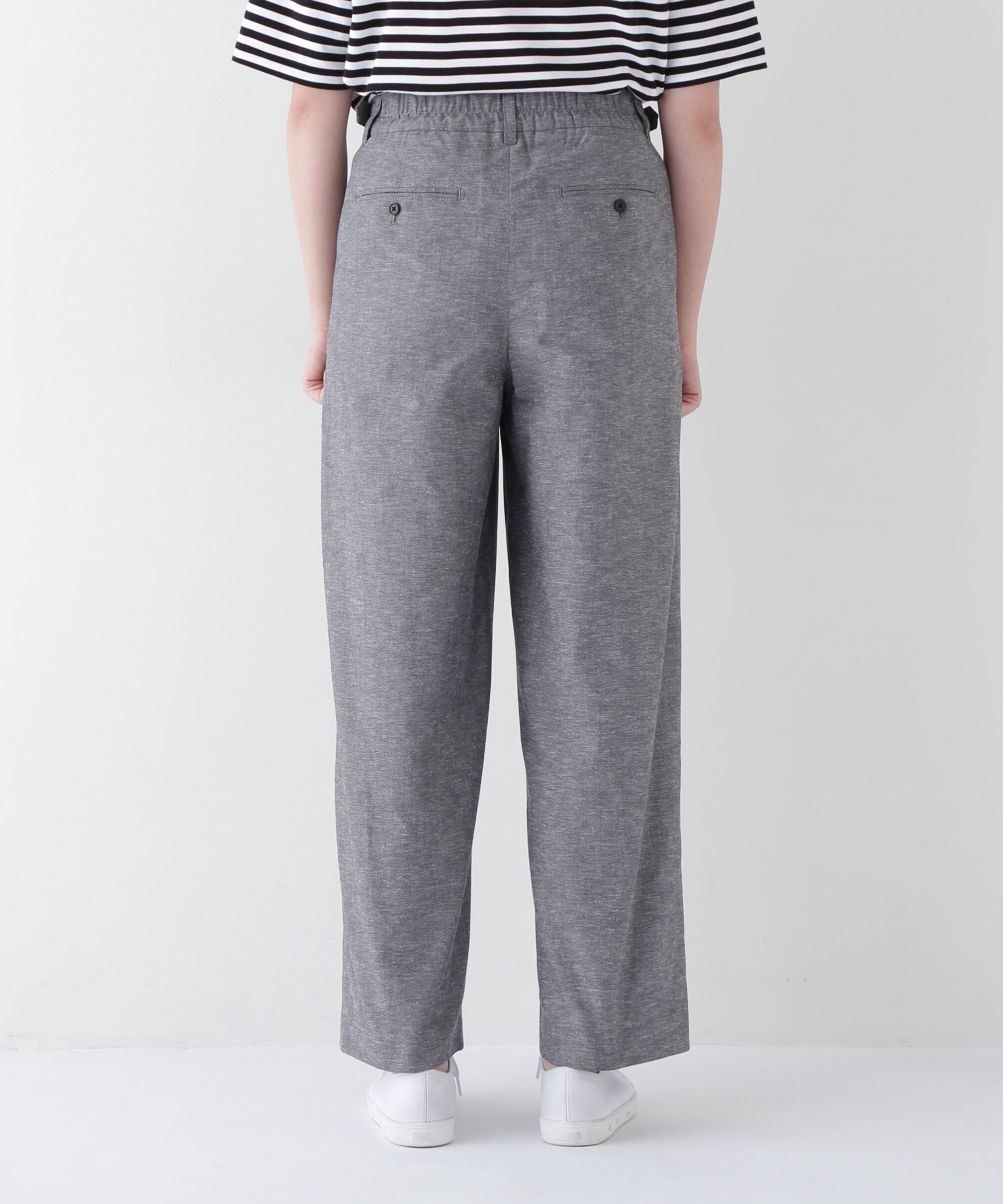  「◆綿麻シャンブレーセミワイドパンツ」|その他|