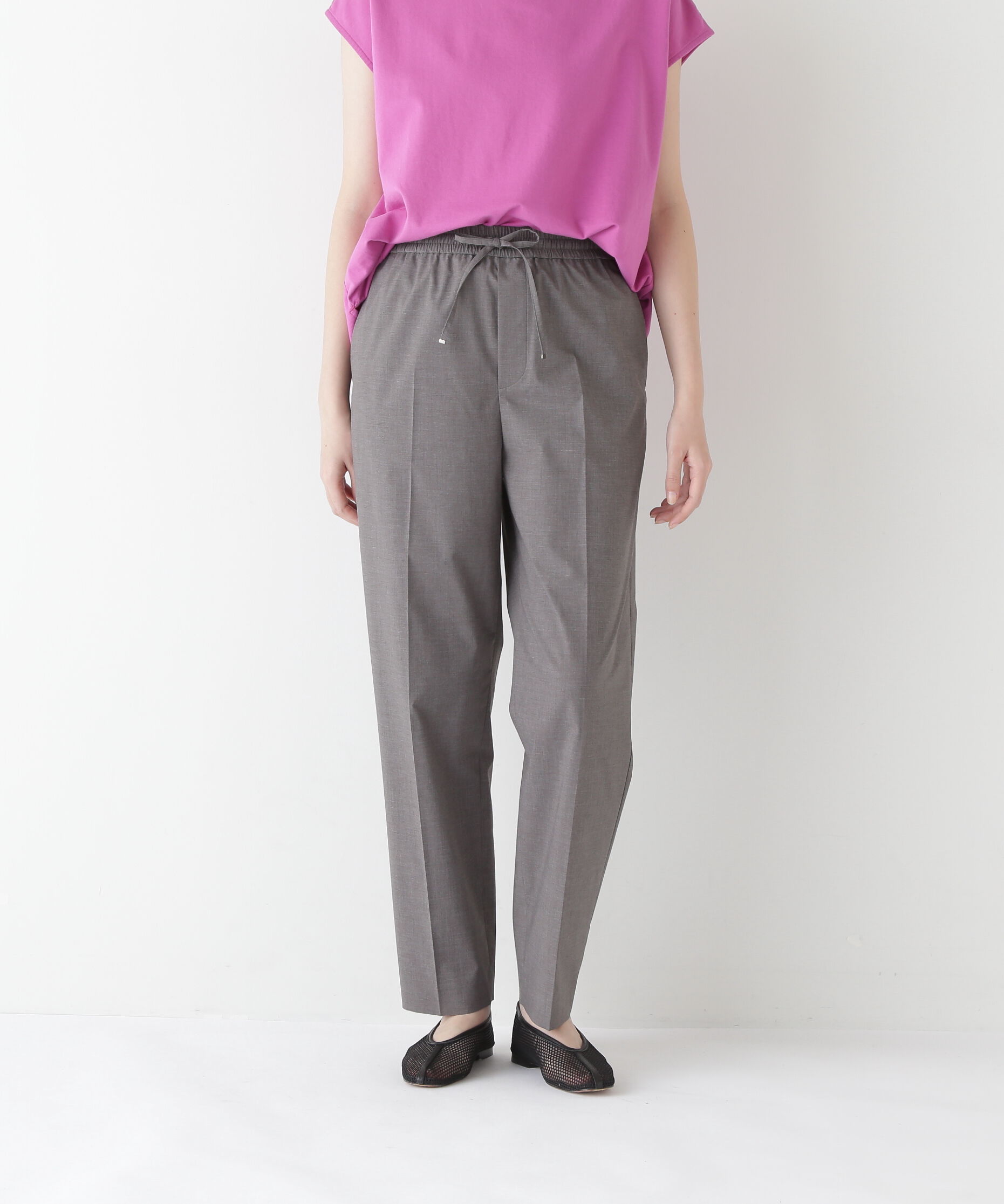  「◆【接触冷感】ポプリンストレッチドローストリングテーパードパンツ」|その他|トップグレー