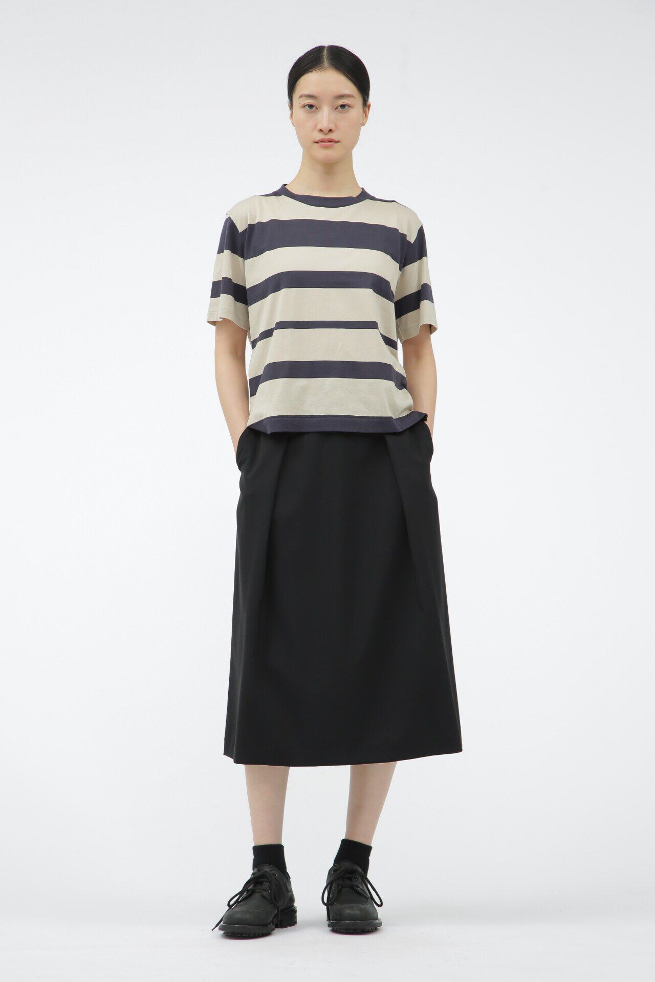  「FINE WOOL POPLIN」|スカート|