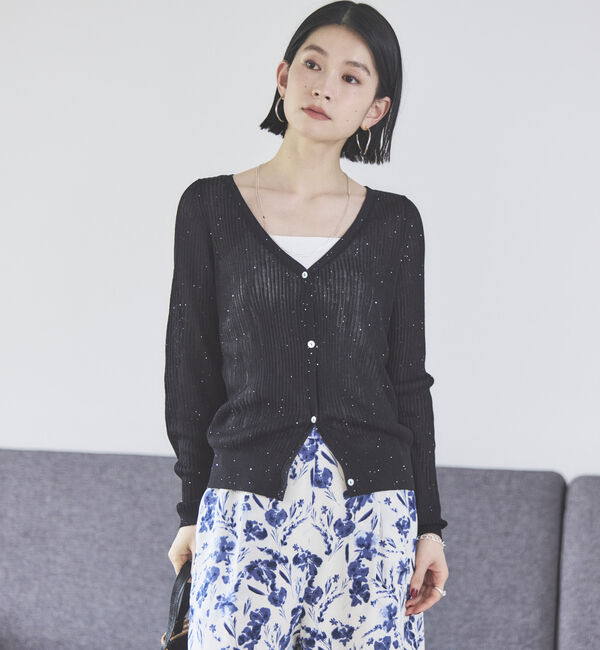 Doux archives「シアースパンコールカーデ」|カーディガン|BLACK