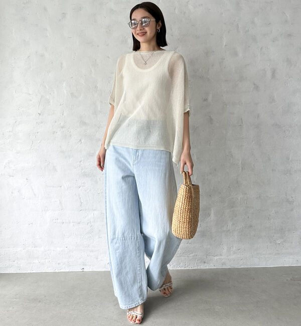 Doux archives「ウォッシャブルメッシュプルオーバー」|ニット・セーター|