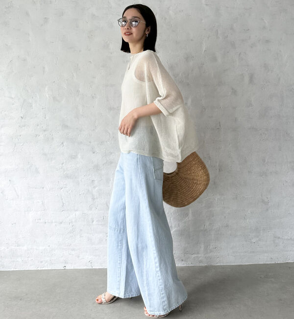 Doux archives「ウォッシャブルメッシュプルオーバー」|ニット・セーター|