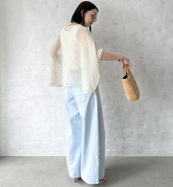 Doux archives「ウォッシャブルメッシュプルオーバー」|ニット・セーター|