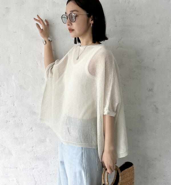 Doux archives「ウォッシャブルメッシュプルオーバー」|ニット・セーター|