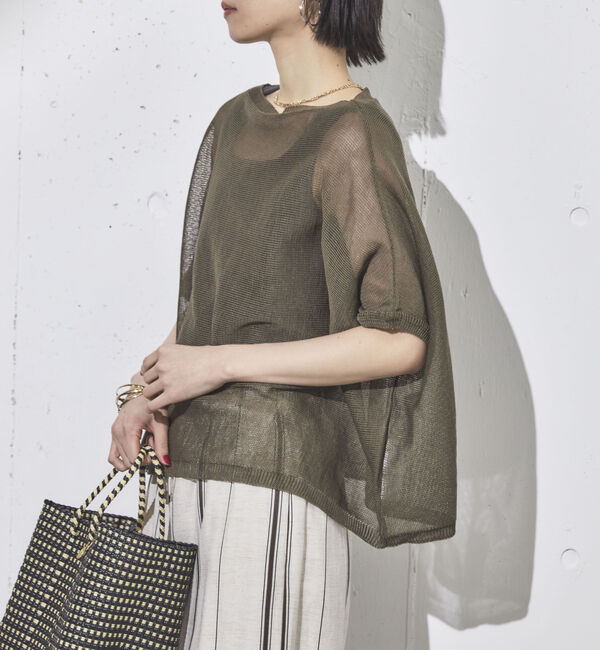 Doux archives「ウォッシャブルメッシュプルオーバー」|ニット・セーター|