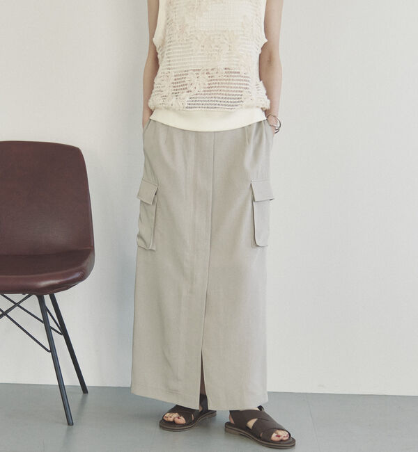 Doux archives「サテンカーゴタイトスカート」|スカート|GREIGE