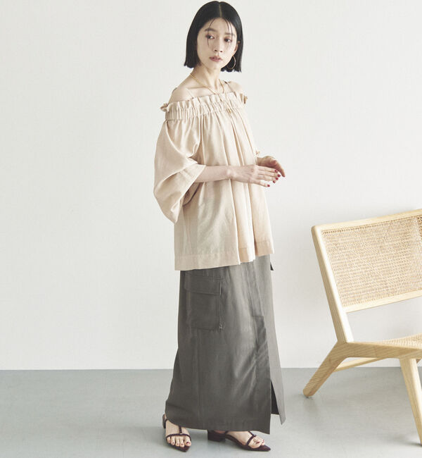 Doux archives「サテンカーゴタイトスカート」|スカート|