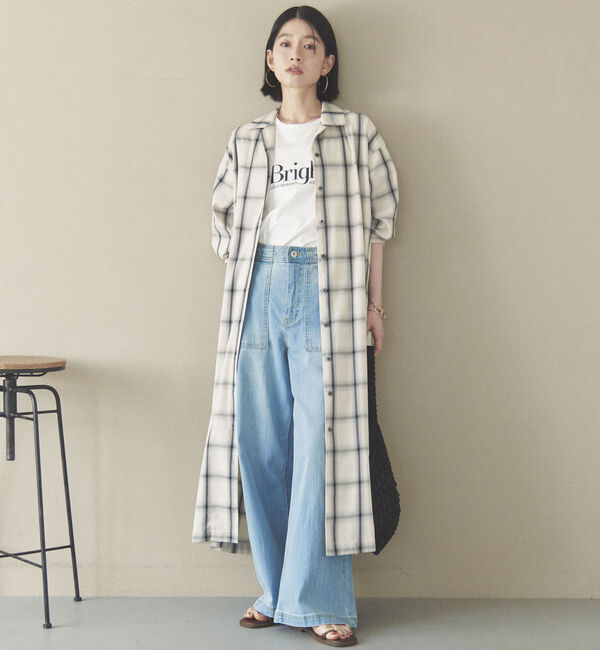 Doux archives「チェックシャツワンピース」|ワンピース|IVORY