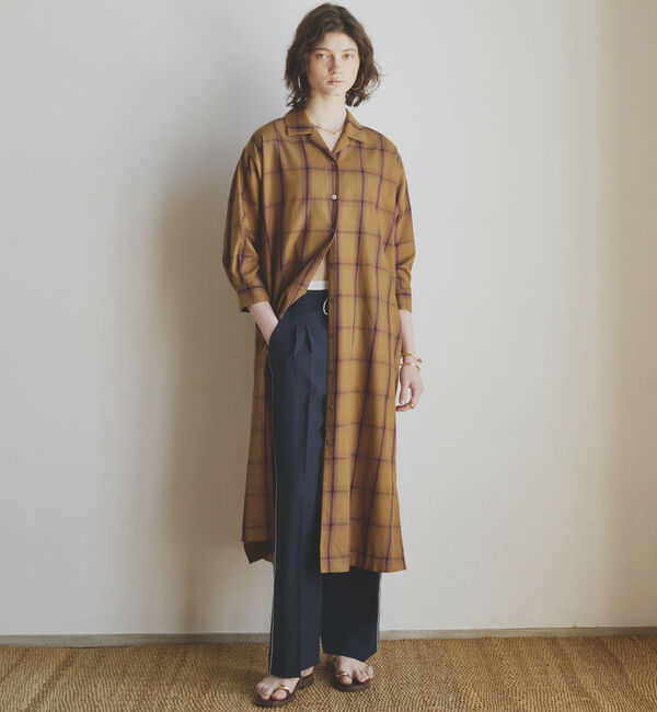 Doux archives「チェックシャツワンピース」|ワンピース|CAMEL