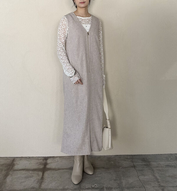 Doux archives「フロントジップジャンスカ」|ジャンパースカート|