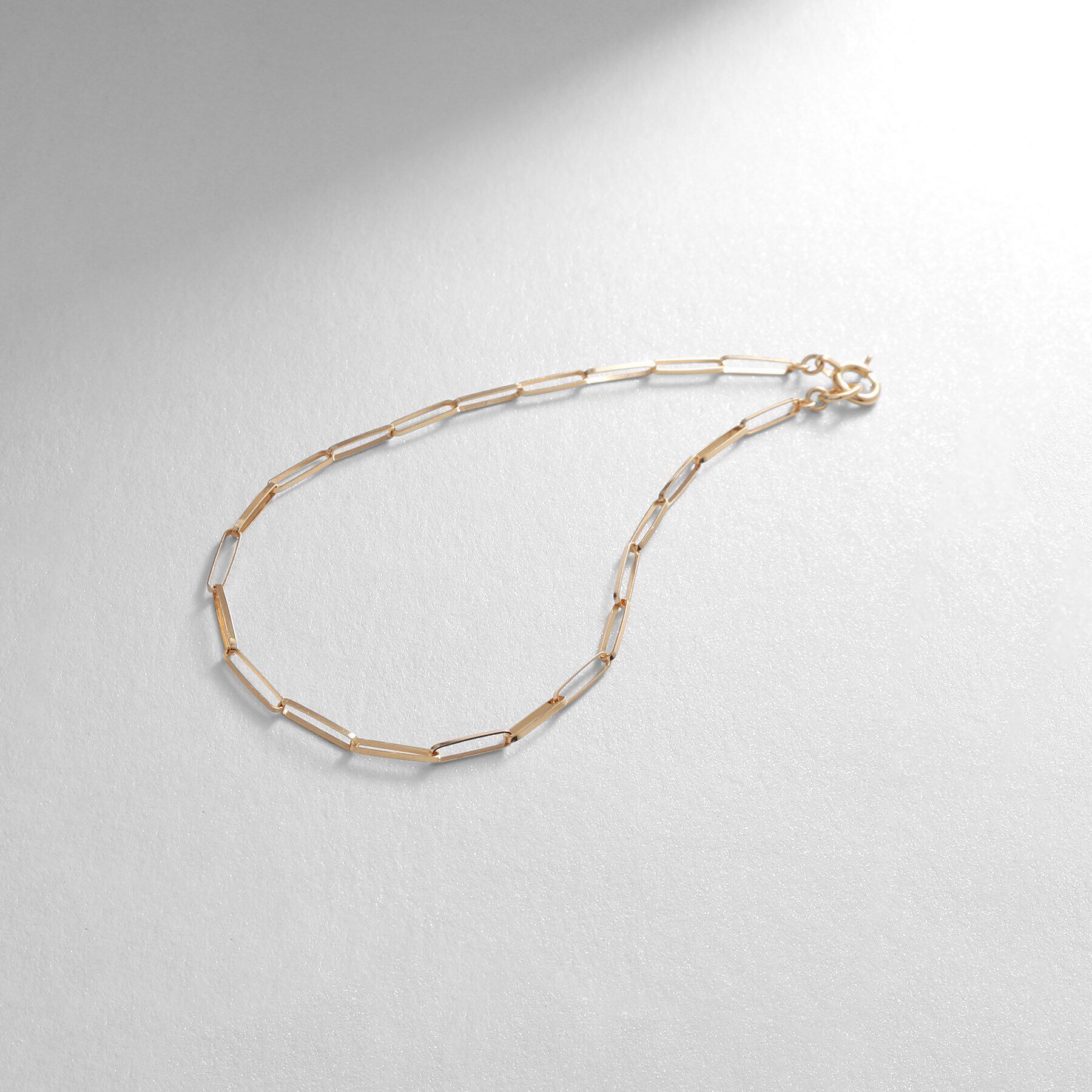 COCOSHNIK「K18リボンケーブルチェーン ブレスレット」|ブレスレット・バングル|イエローゴールド(1