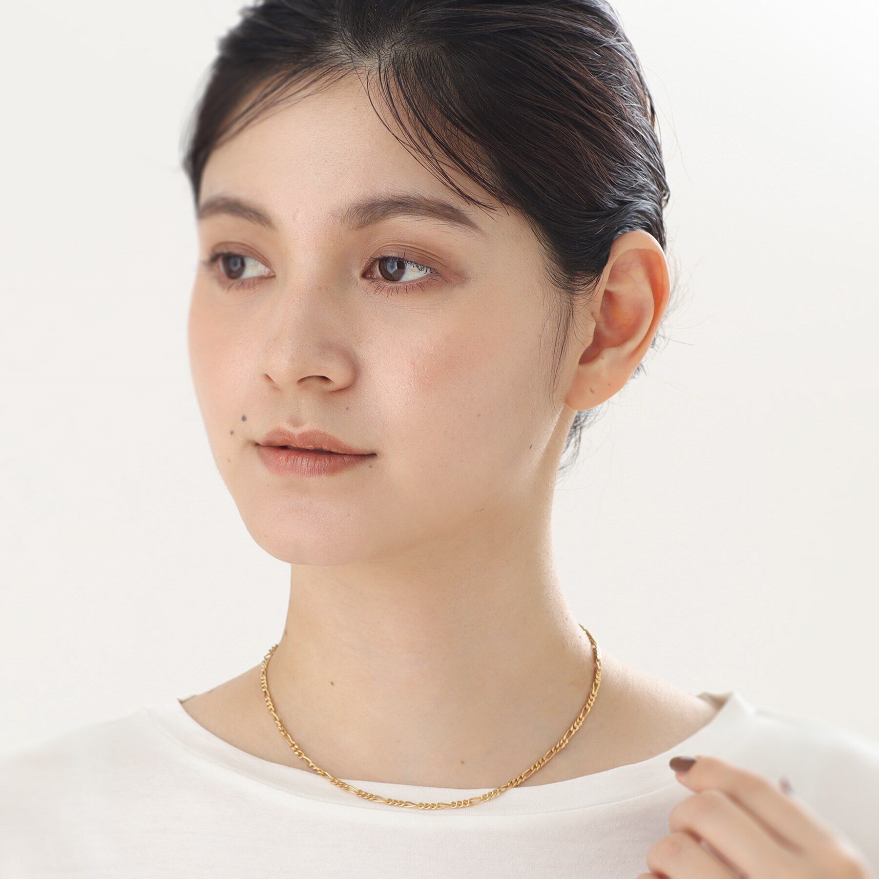 COCOSHNIK ONKITSCH「シルバー デザインチェーン フィガロネックレス GP」|ネックレス|