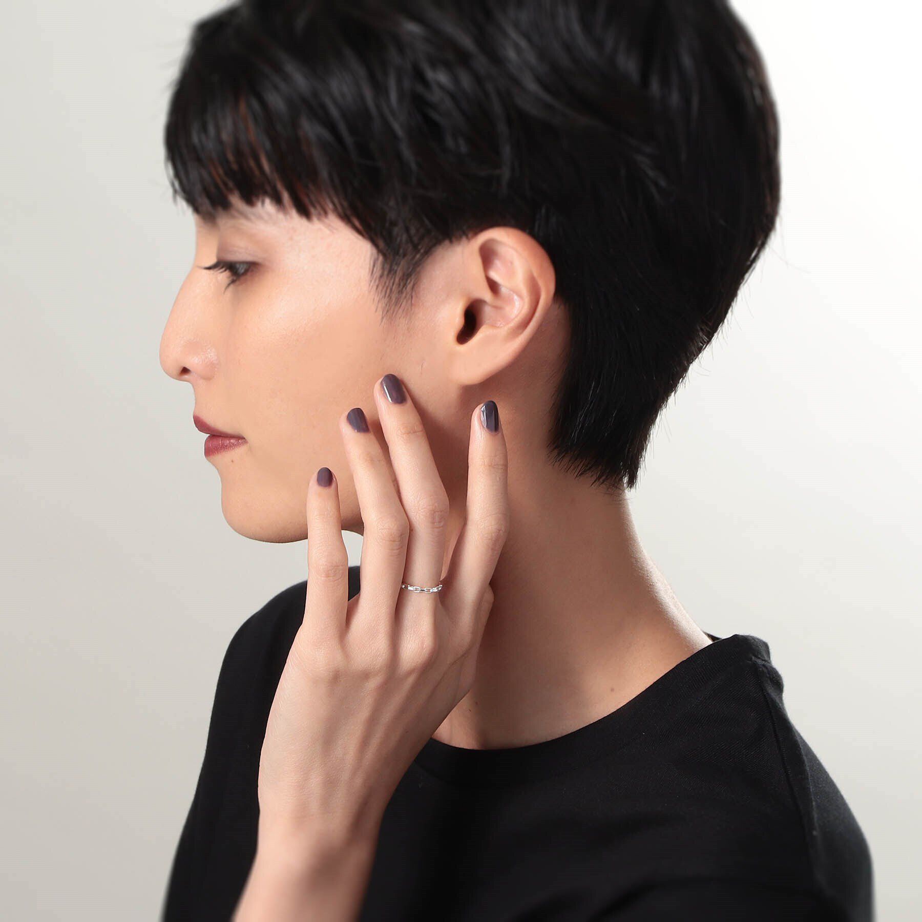 COCOSHNIK ONKITSCH「シルバー チェーンリング ケーブルチェーン」|リング|